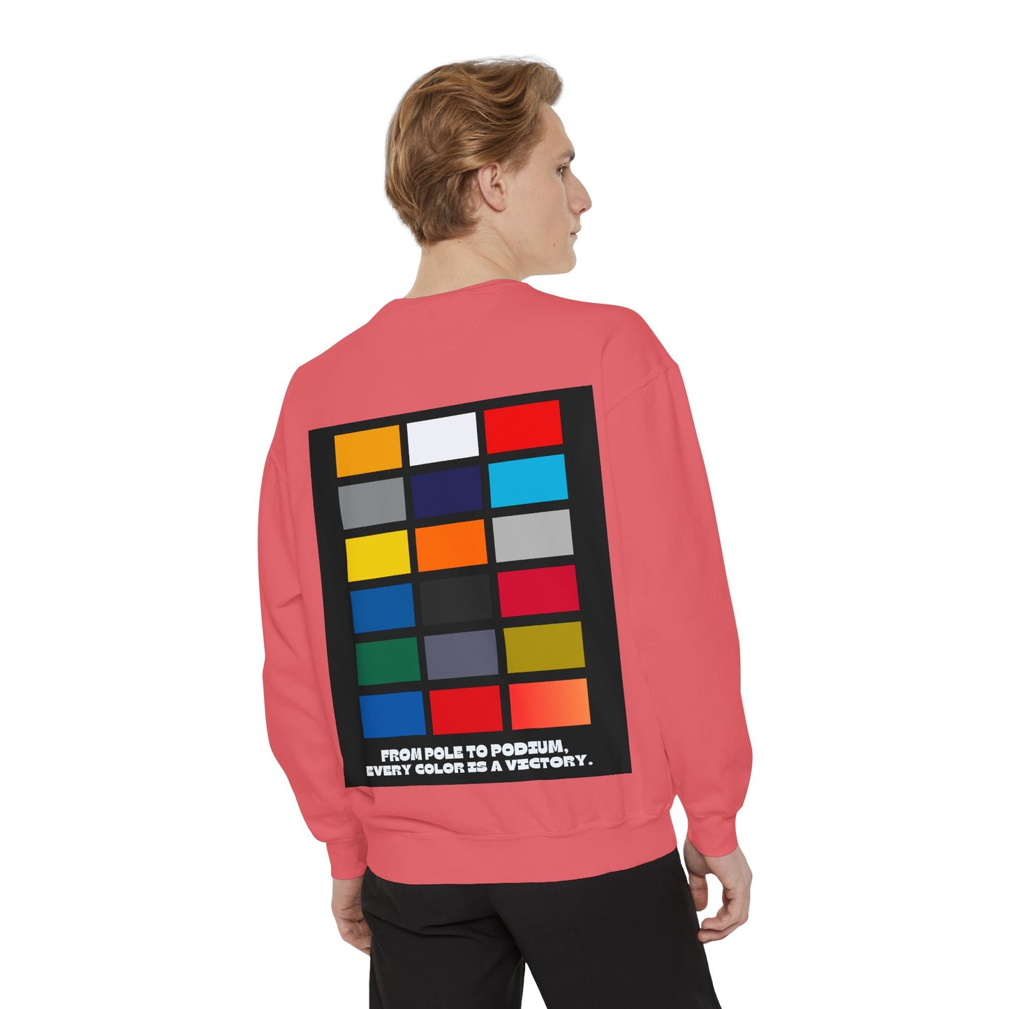 “From Pole to Podium” Sweatshirt | F1 Racing Team Colors & Victory-Inspired Apparel