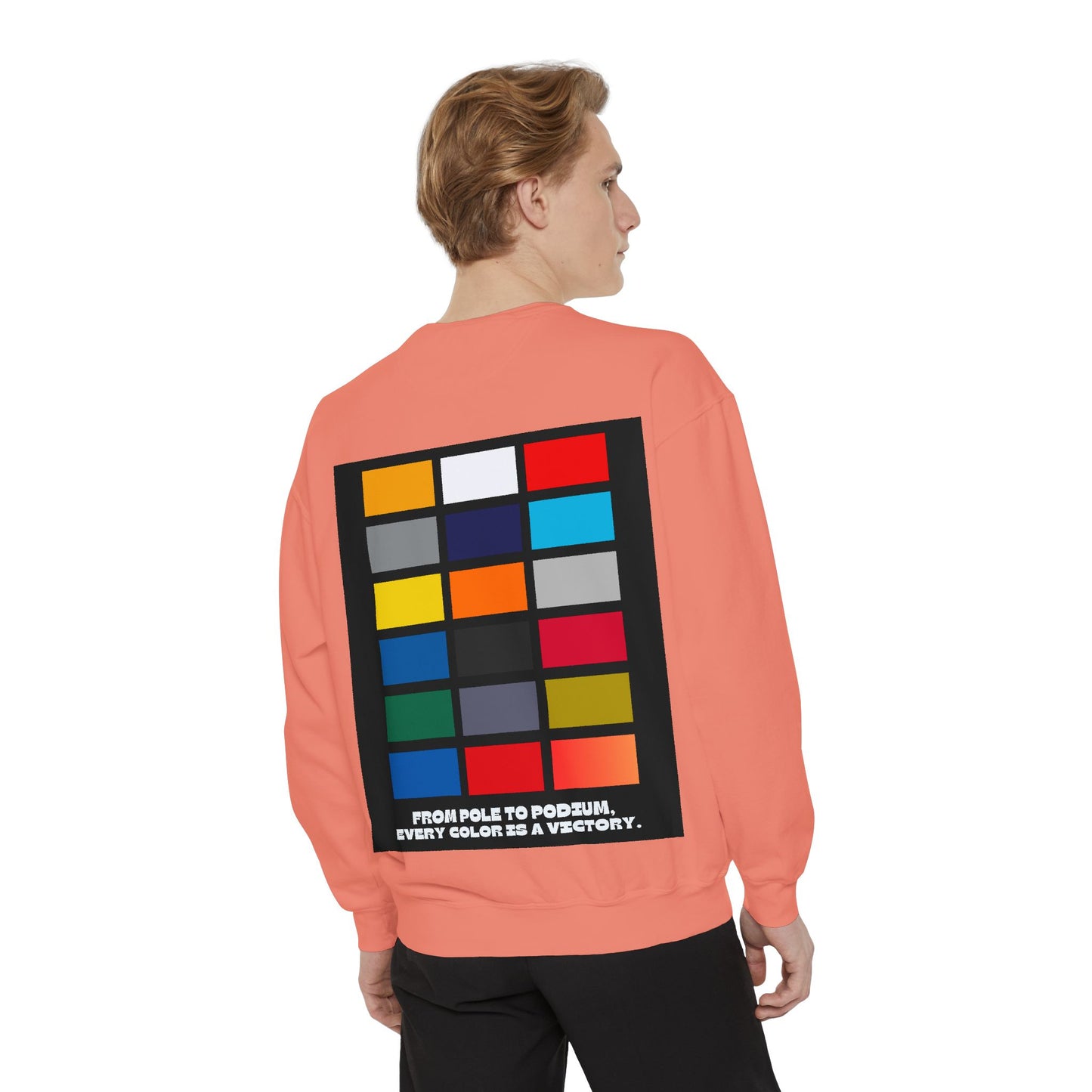 “From Pole to Podium” Sweatshirt | F1 Racing Team Colors & Victory-Inspired Apparel