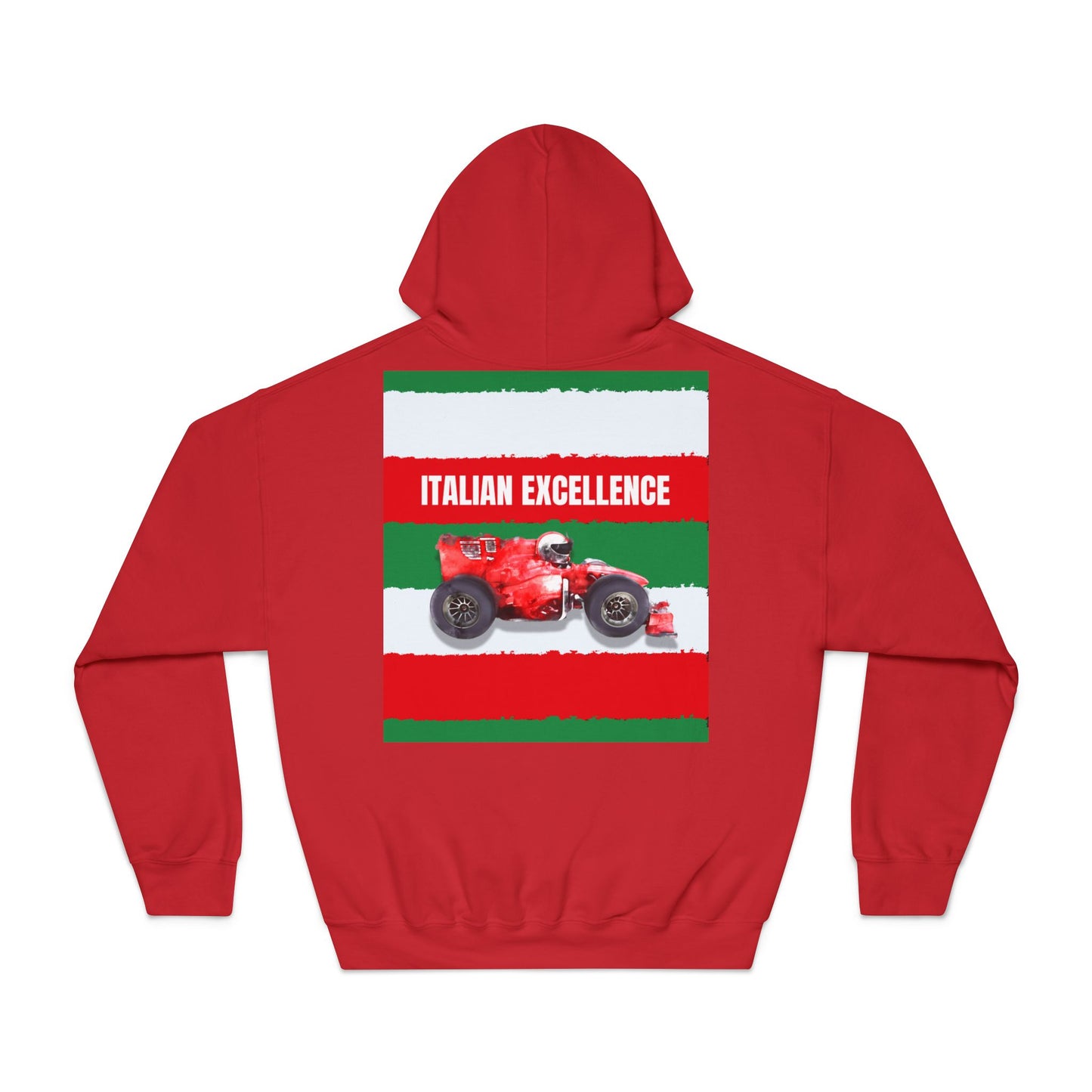 Ferrari “Italian Excellence” Hoodie – Red & Yellow Motorsport Design