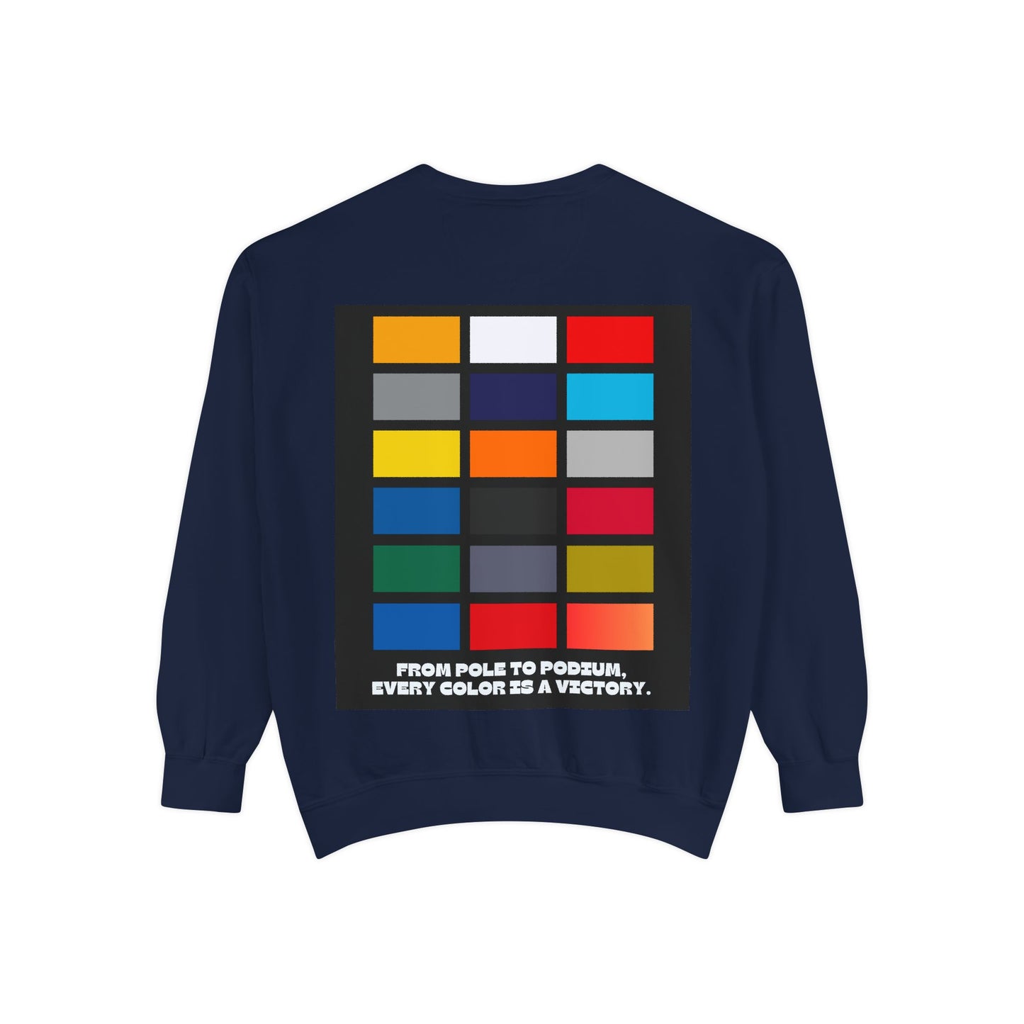 “From Pole to Podium” Sweatshirt | F1 Racing Team Colors & Victory-Inspired Apparel