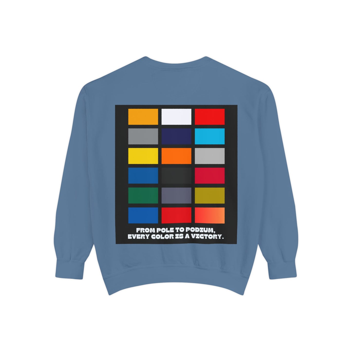“From Pole to Podium” Sweatshirt | F1 Racing Team Colors & Victory-Inspired Apparel