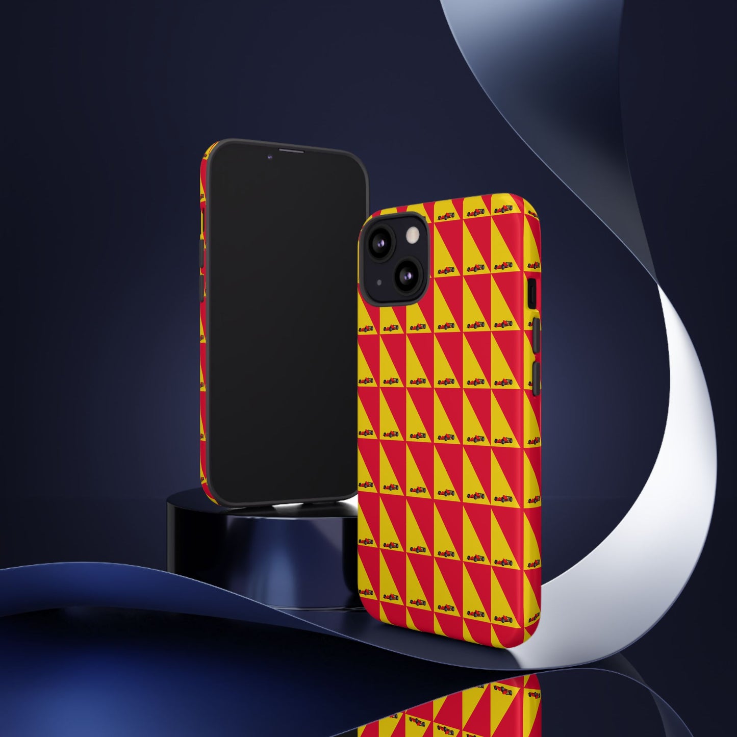 WIP25 iPhone Case – Triangular Grid Car Pattern | Sleek Racing-Inspired Tough Cases Design