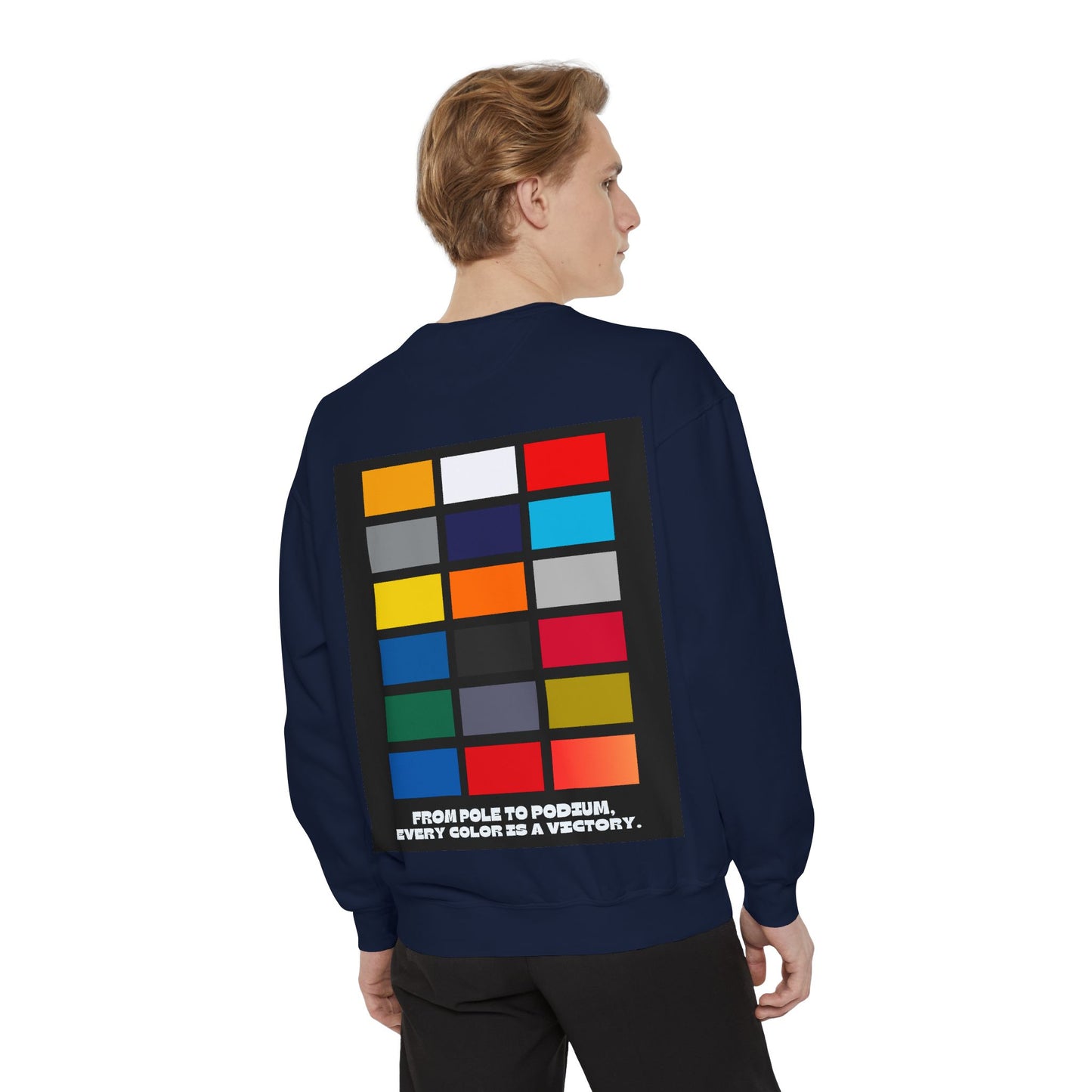 “From Pole to Podium” Sweatshirt | F1 Racing Team Colors & Victory-Inspired Apparel