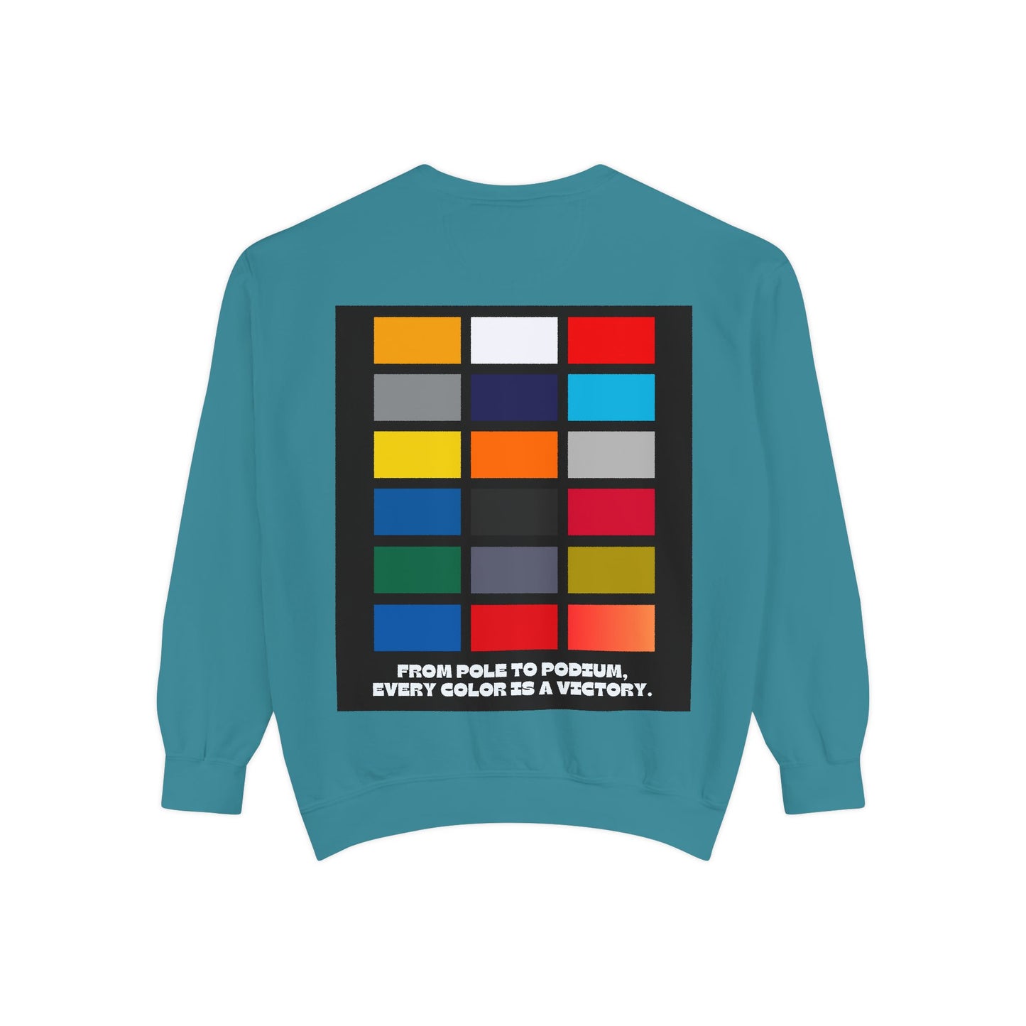 “From Pole to Podium” Sweatshirt | F1 Racing Team Colors & Victory-Inspired Apparel