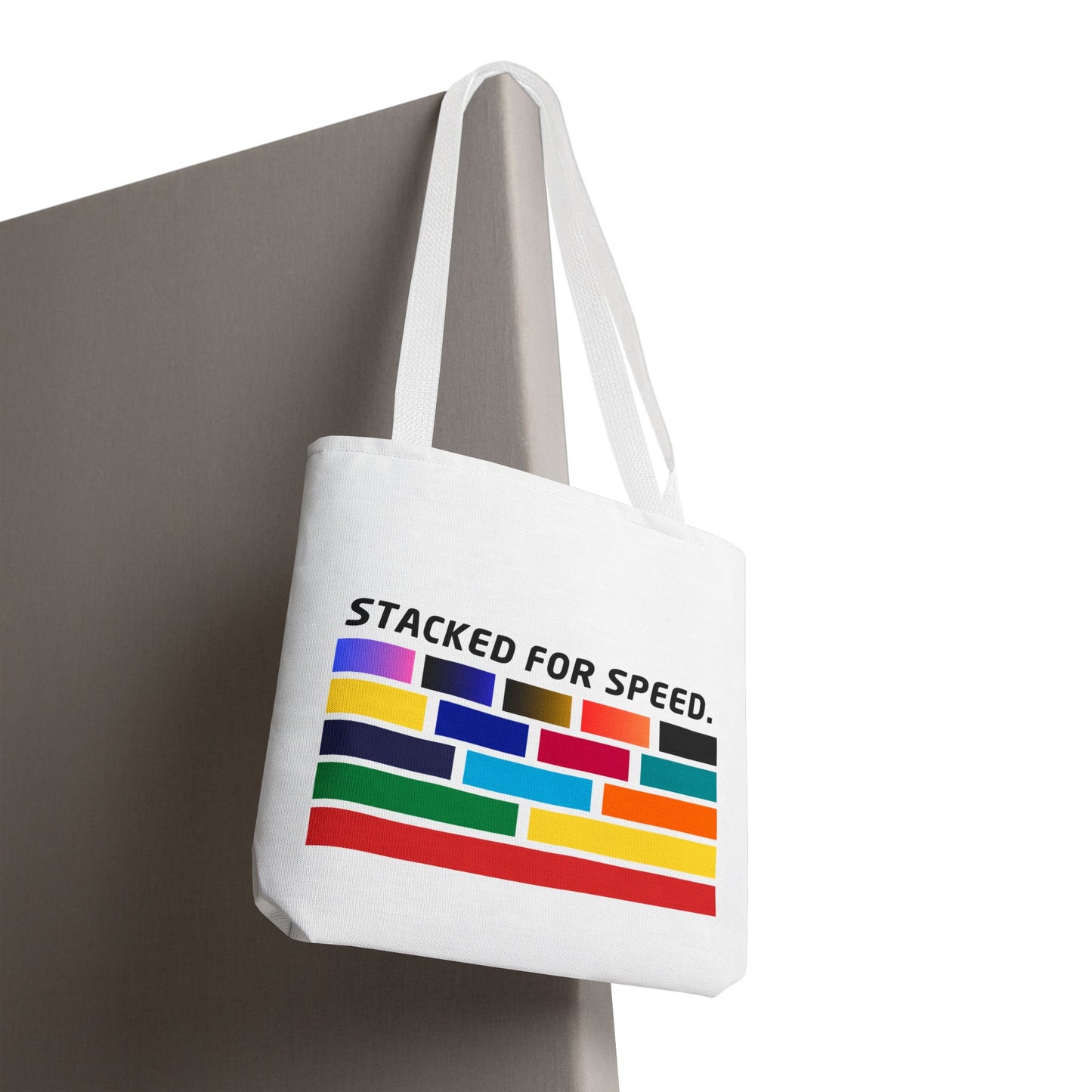 Stacked for Speed – WIP25 Racing-Inspired Tote Bag