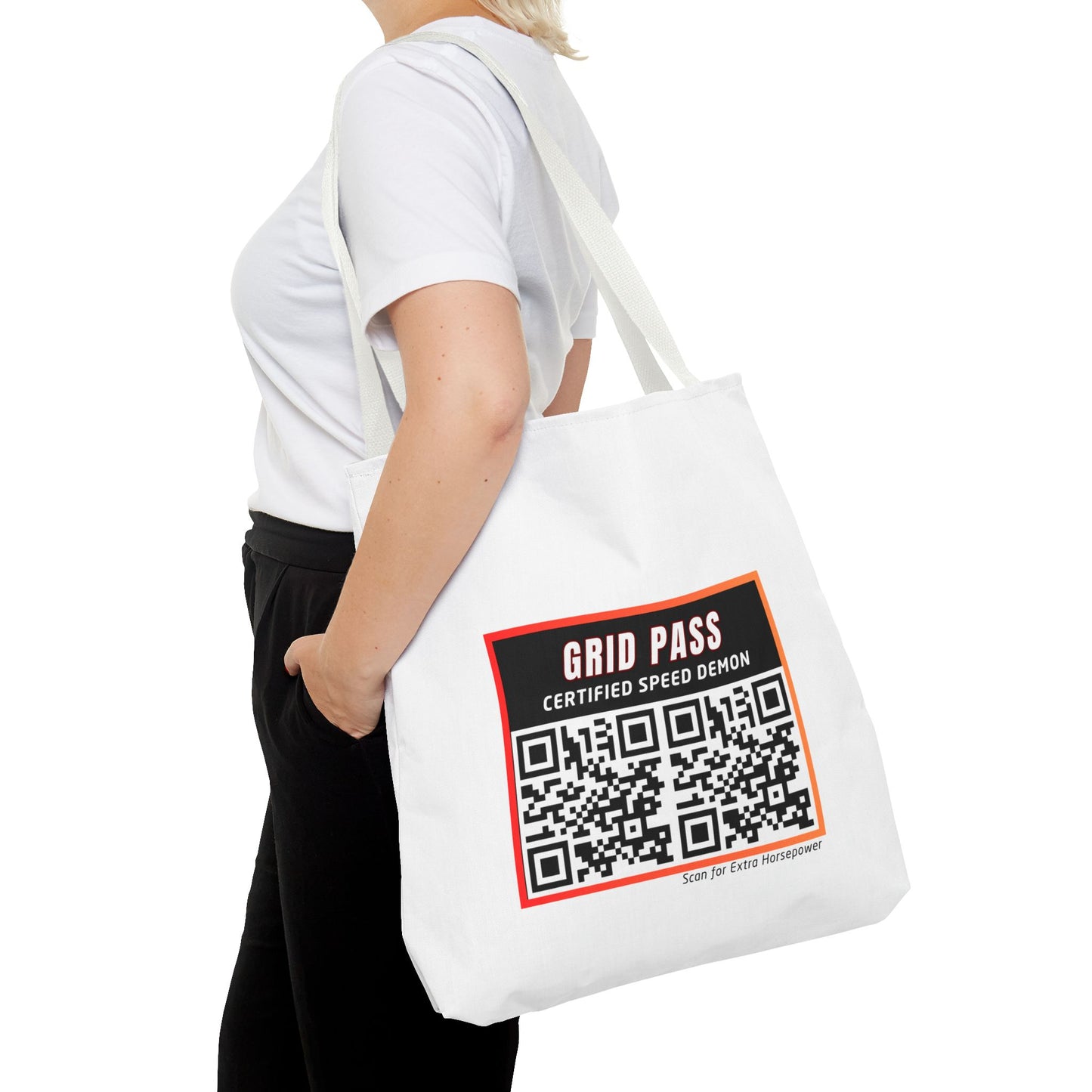 WIP25 Grid Pass Tote Bag – Certified Speed Demon Edition | Motorsport-Inspired Streetwear