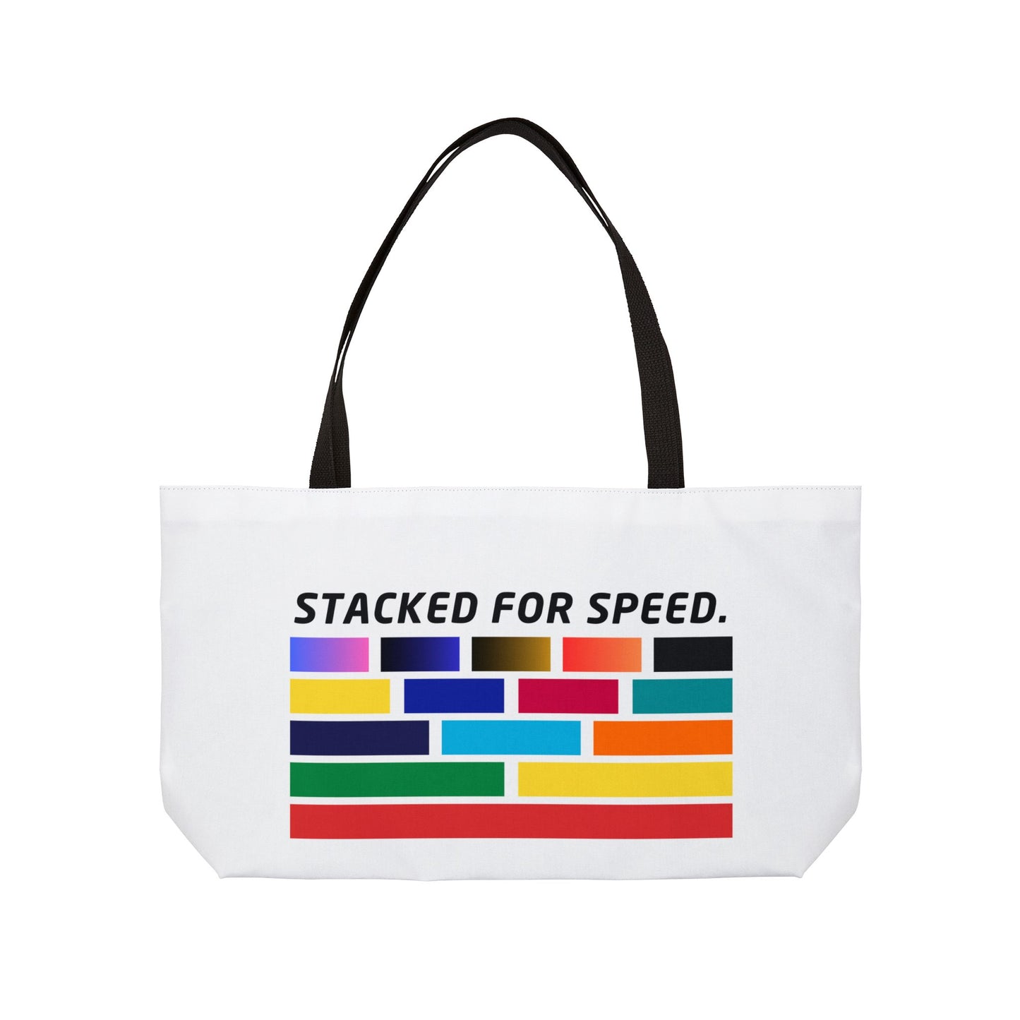 Stacked for Speed – WIP25 Racing-Inspired Weekender Tote Bag