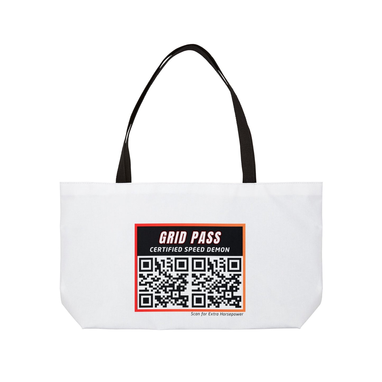 WIP25 Grid Pass Weekender Tote Bag – Certified Speed Demon Edition | Motorsport-Inspired Streetwear