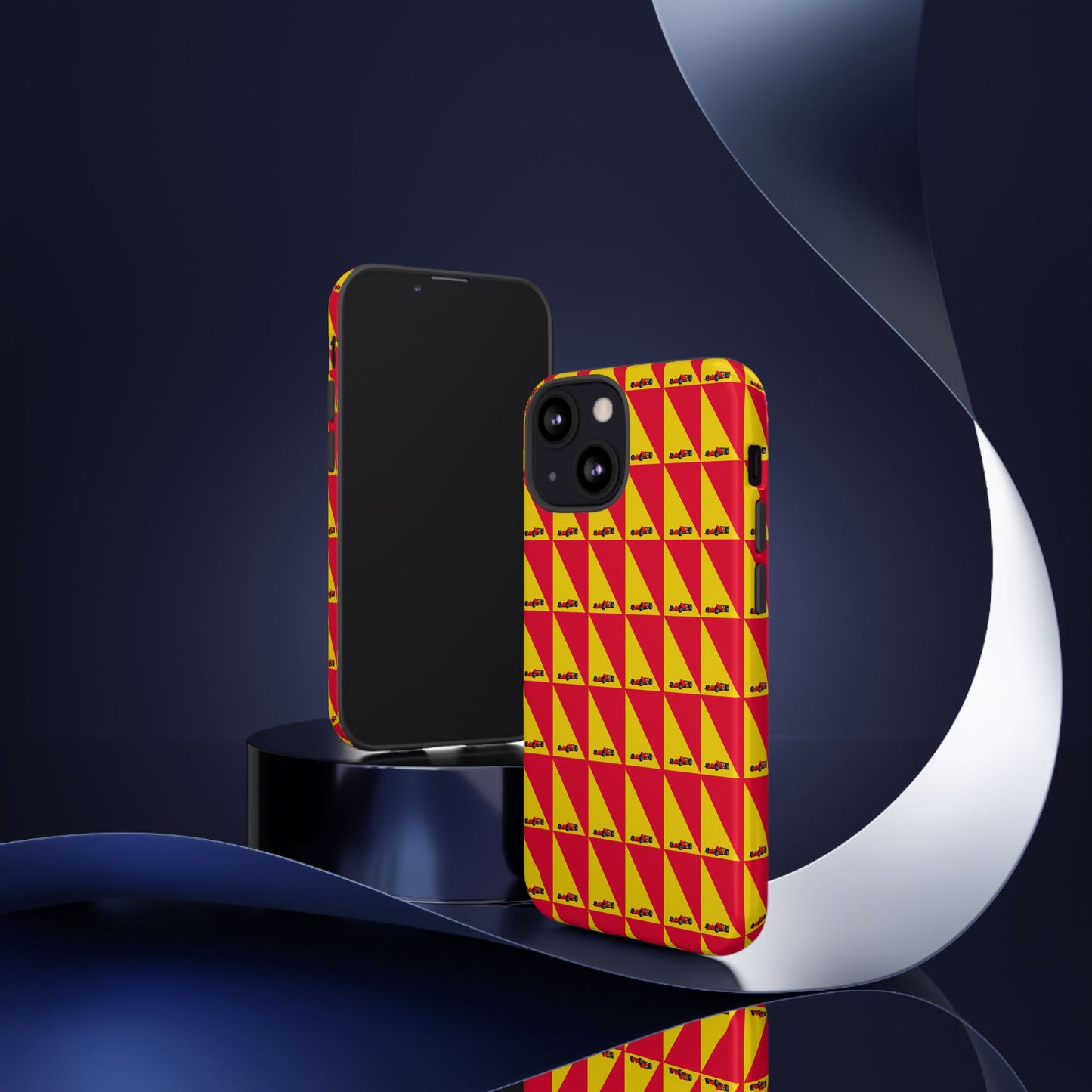 WIP25 iPhone Case – Triangular Grid Car Pattern | Sleek Racing-Inspired Tough Cases Design