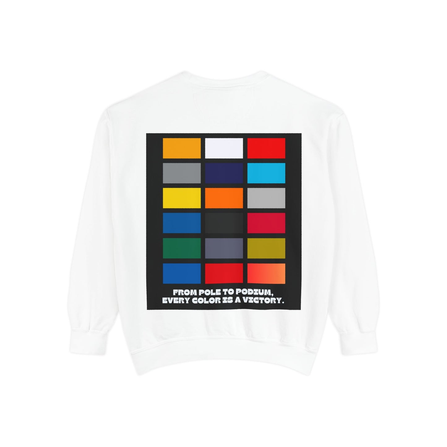 “From Pole to Podium” Sweatshirt | F1 Racing Team Colors & Victory-Inspired Apparel