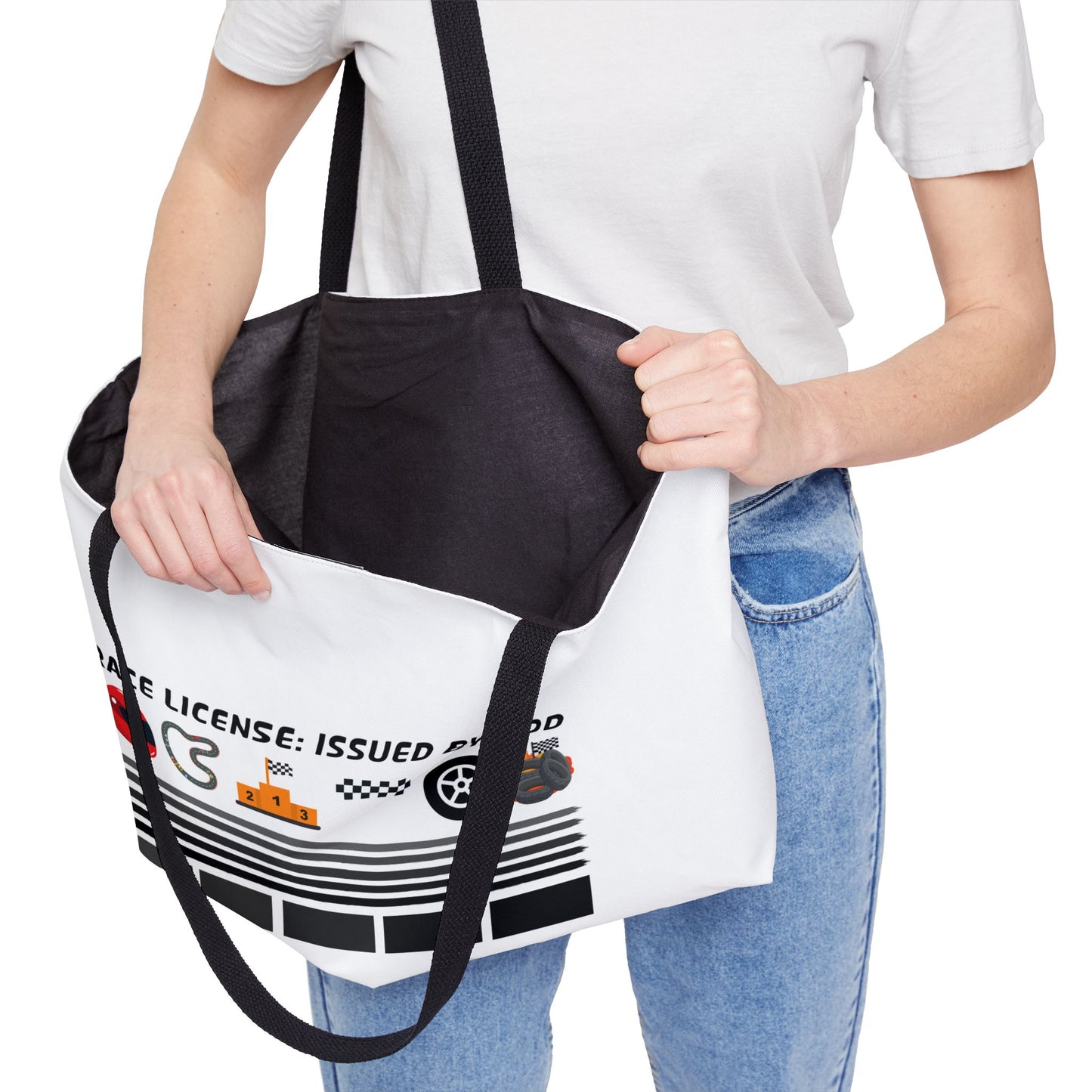 Race License: Issued by God – WIP25 Motorsports Tote Bag