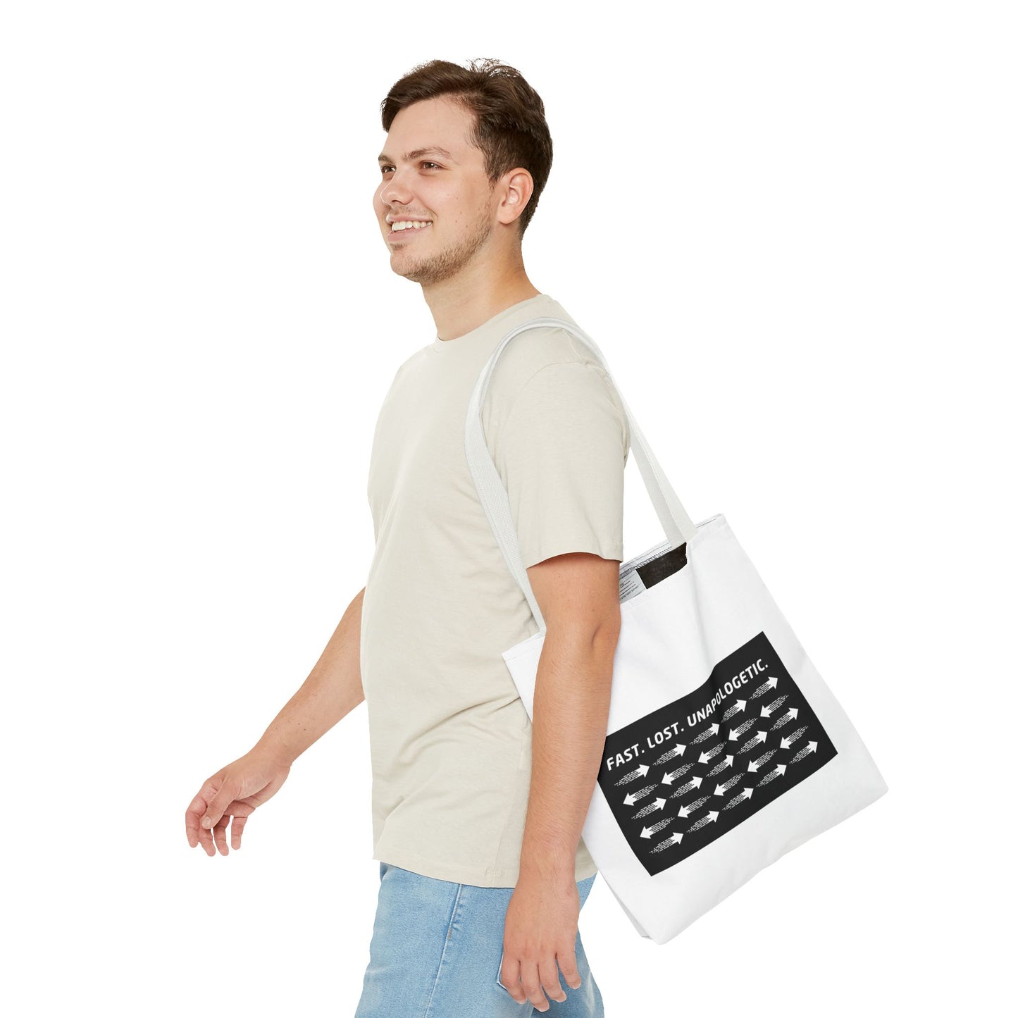 Fast. Lost. Unapologetic. – WIP25 Arrow Chaos Tote Bag