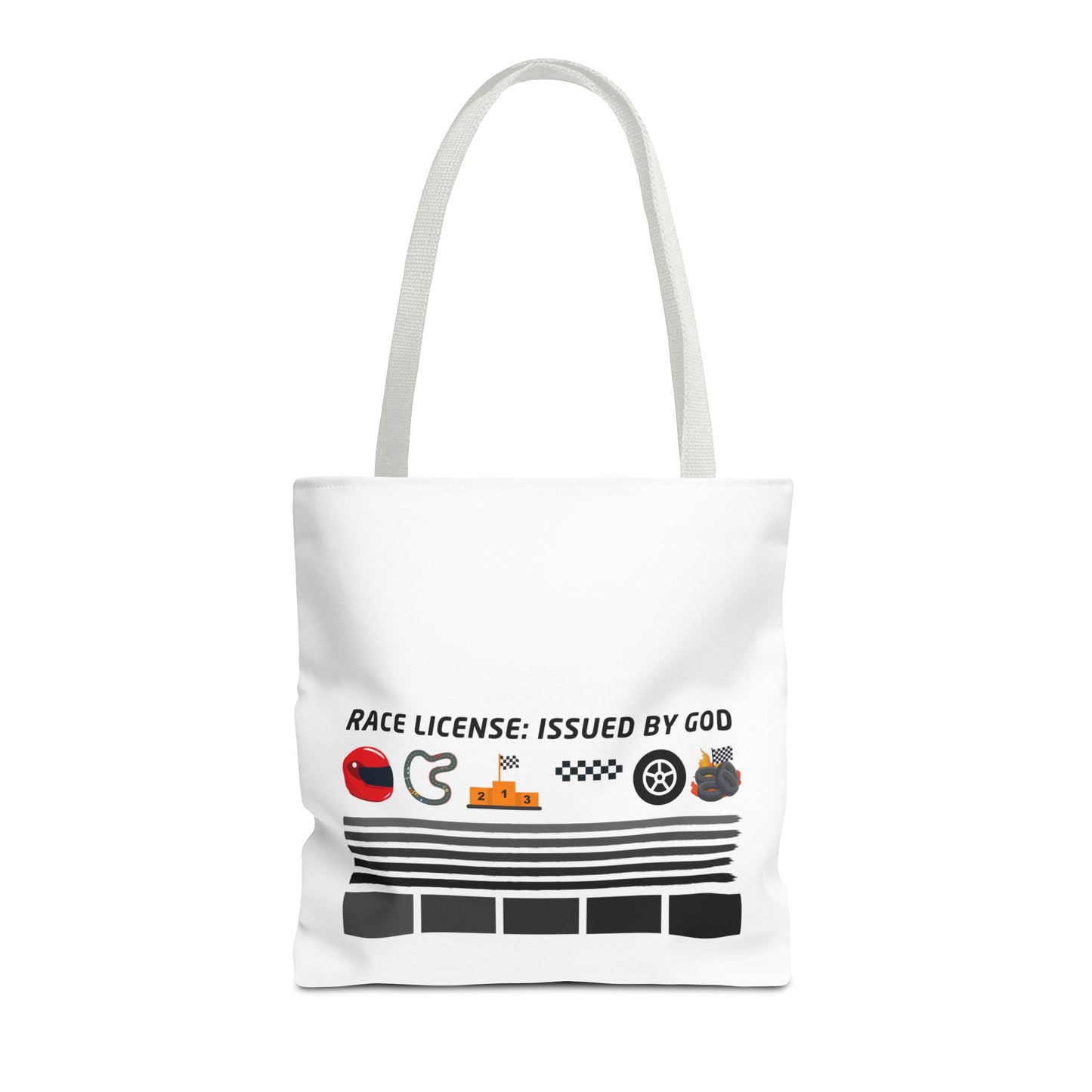 Race License: Issued by God – WIP25 Motorsports Tote Bag