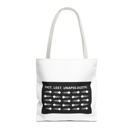 Fast. Lost. Unapologetic. – WIP25 Arrow Chaos Tote Bag