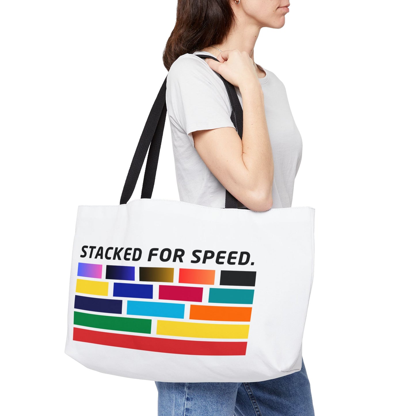 Stacked for Speed – WIP25 Racing-Inspired Weekender Tote Bag