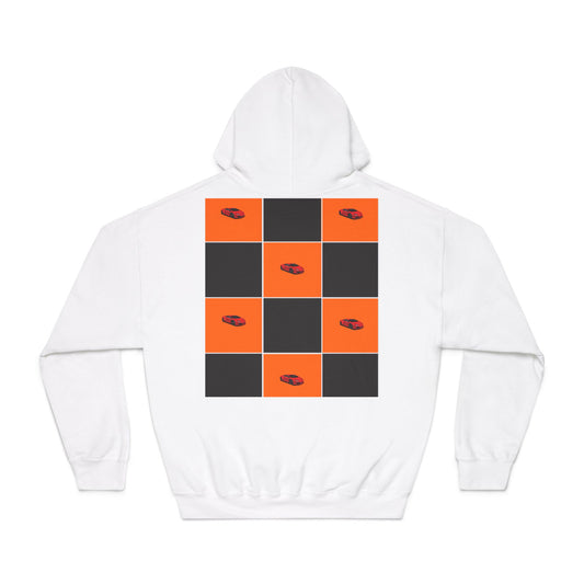 McLaren-Inspired Hoodie – Bold Black & Orange Motorsport Design – Performance Apparel