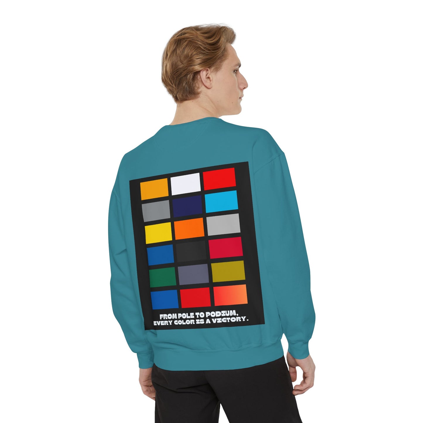 “From Pole to Podium” Sweatshirt | F1 Racing Team Colors & Victory-Inspired Apparel
