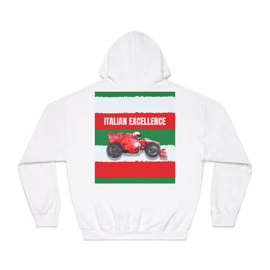 Ferrari “Italian Excellence” Hoodie – Red & Yellow Motorsport Design