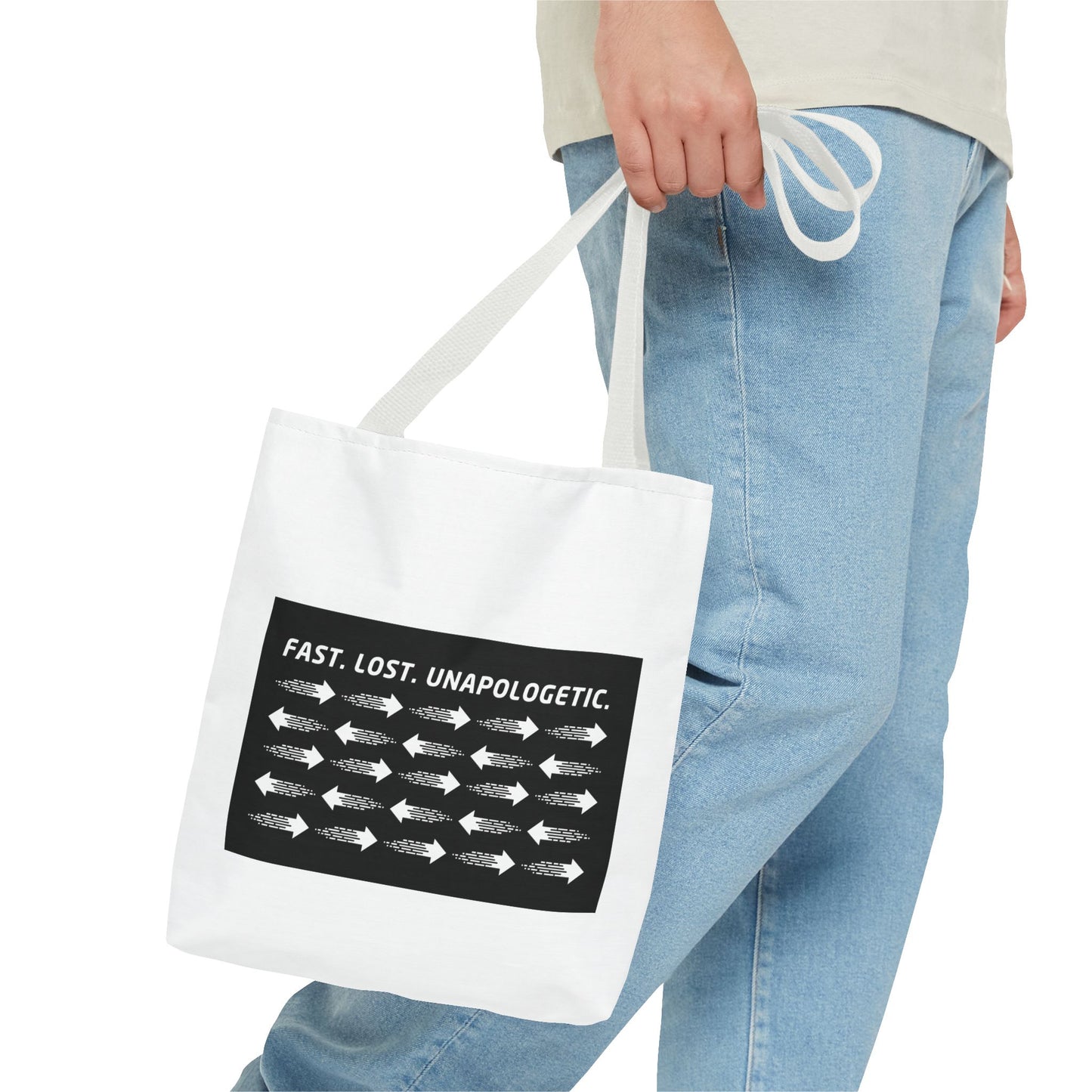 Fast. Lost. Unapologetic. – WIP25 Arrow Chaos Tote Bag