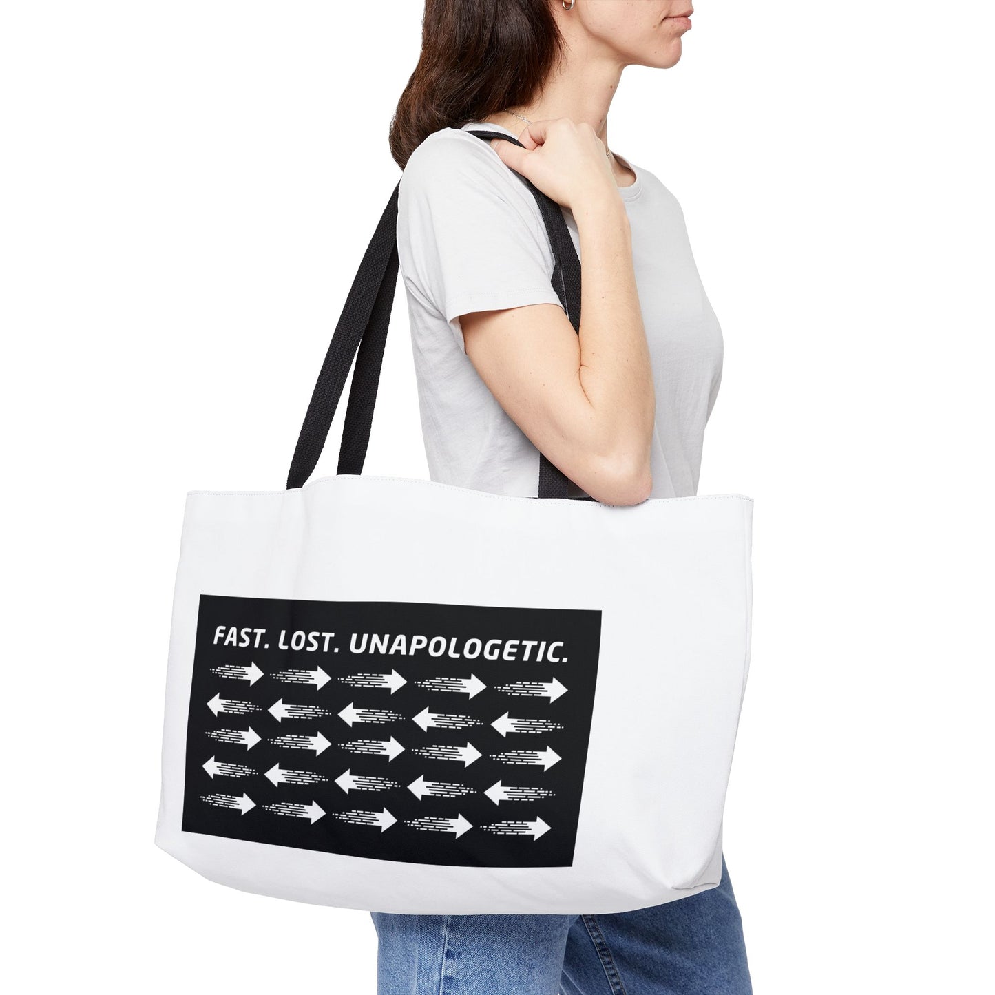 Fast. Lost. Unapologetic. – WIP25 Arrow Chaos Weekender Tote Bag