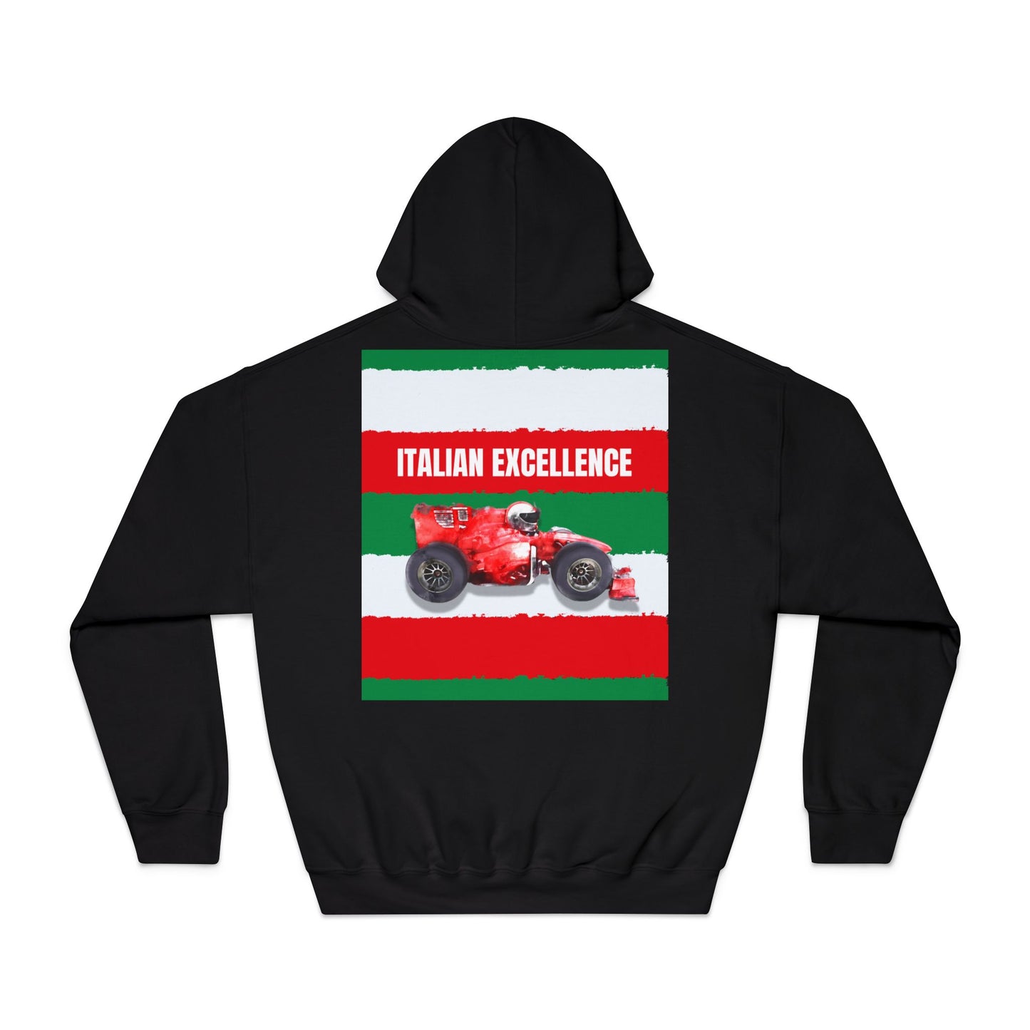 Ferrari “Italian Excellence” Hoodie – Red & Yellow Motorsport Design