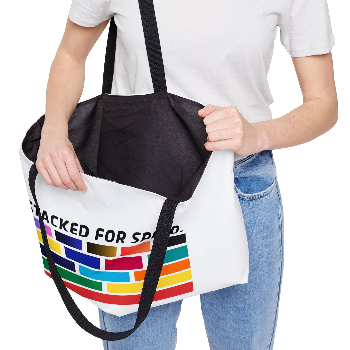 Stacked for Speed – WIP25 Racing-Inspired Weekender Tote Bag