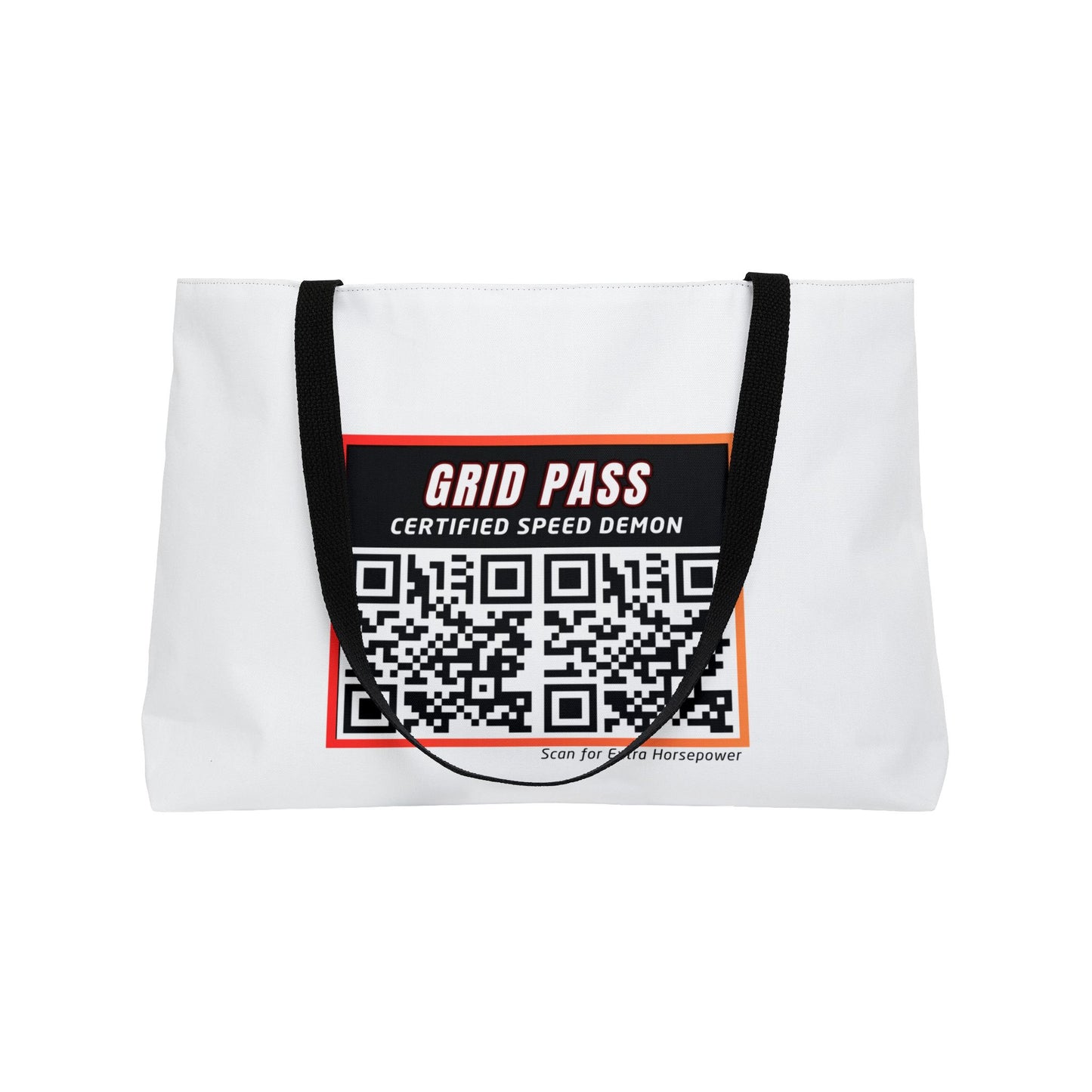 WIP25 Grid Pass Weekender Tote Bag – Certified Speed Demon Edition | Motorsport-Inspired Streetwear