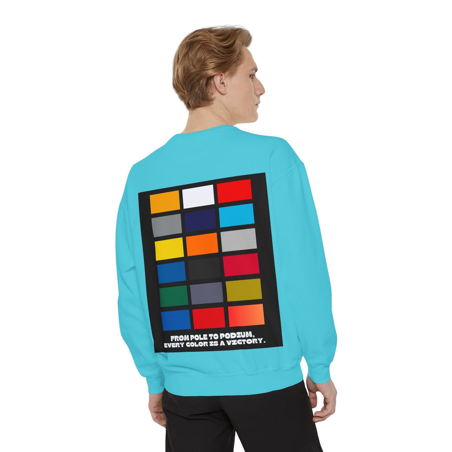 “From Pole to Podium” Sweatshirt | F1 Racing Team Colors & Victory-Inspired Apparel