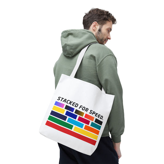 Stacked for Speed – WIP25 Racing-Inspired Tote Bag