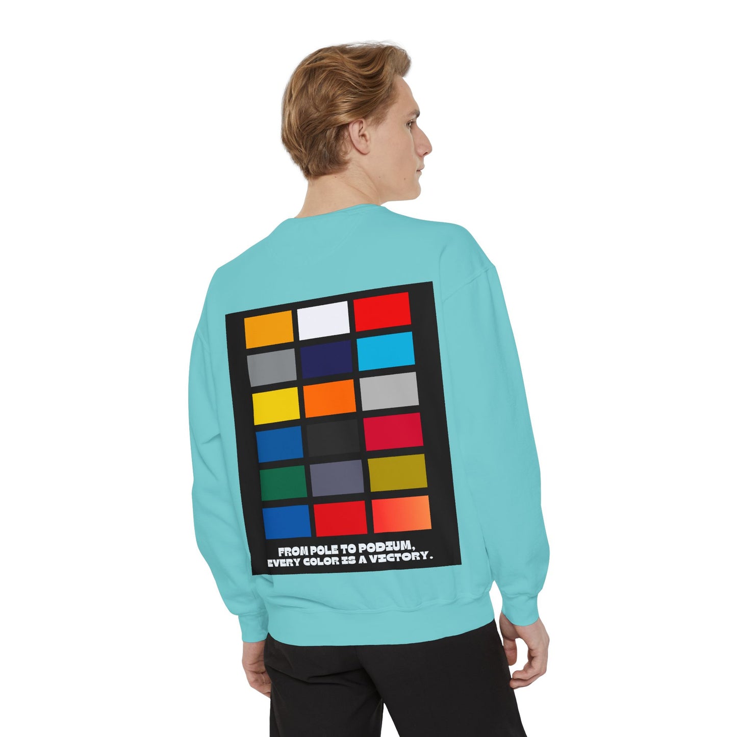 “From Pole to Podium” Sweatshirt | F1 Racing Team Colors & Victory-Inspired Apparel