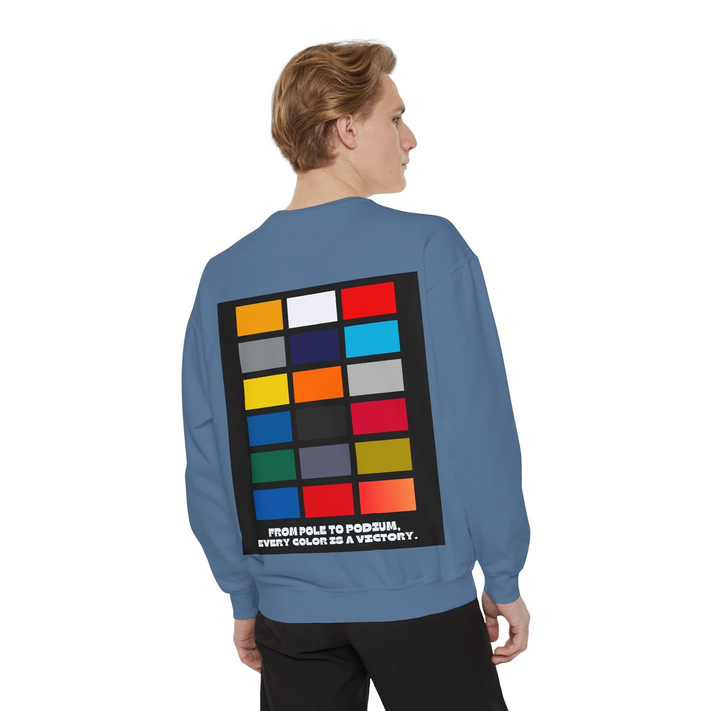 “From Pole to Podium” Sweatshirt | F1 Racing Team Colors & Victory-Inspired Apparel