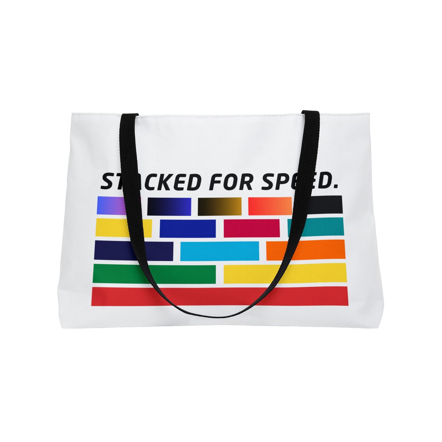 Stacked for Speed – WIP25 Racing-Inspired Weekender Tote Bag
