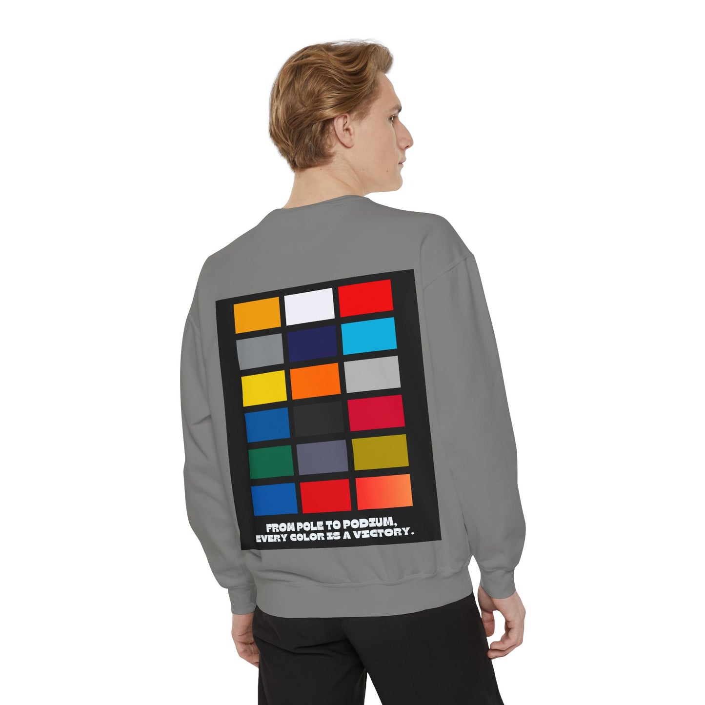 “From Pole to Podium” Sweatshirt | F1 Racing Team Colors & Victory-Inspired Apparel