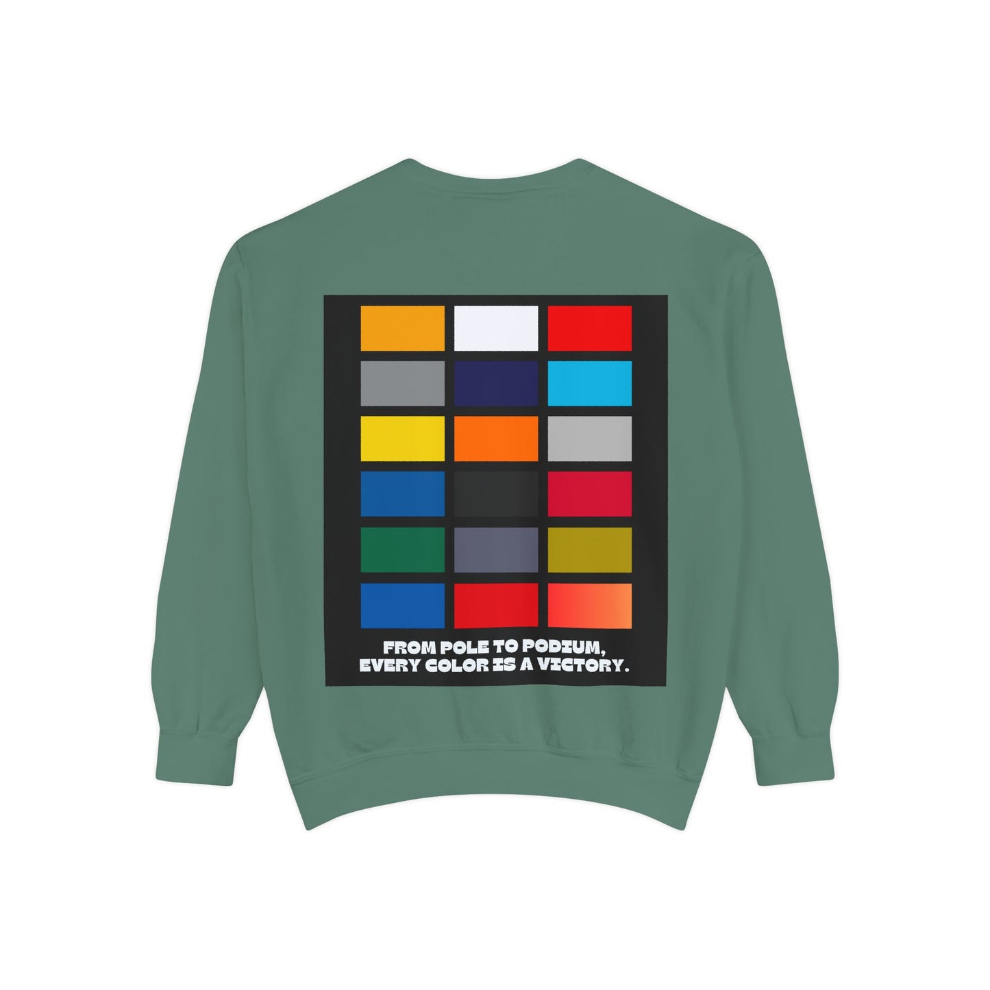 “From Pole to Podium” Sweatshirt | F1 Racing Team Colors & Victory-Inspired Apparel