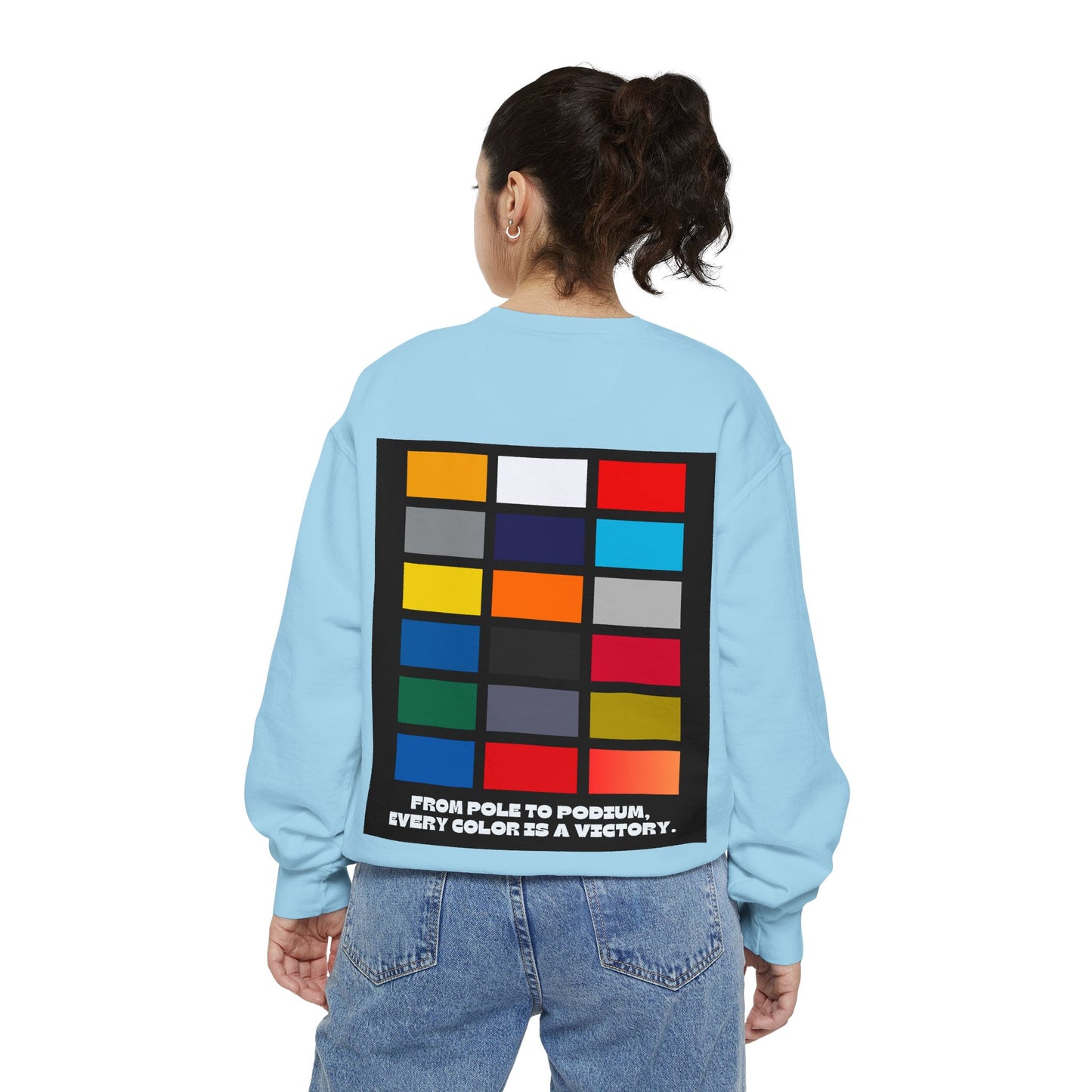 “From Pole to Podium” Sweatshirt | F1 Racing Team Colors & Victory-Inspired Apparel