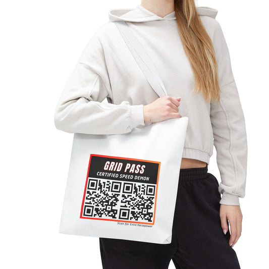 WIP25 Grid Pass Tote Bag – Certified Speed Demon Edition | Motorsport-Inspired Streetwear