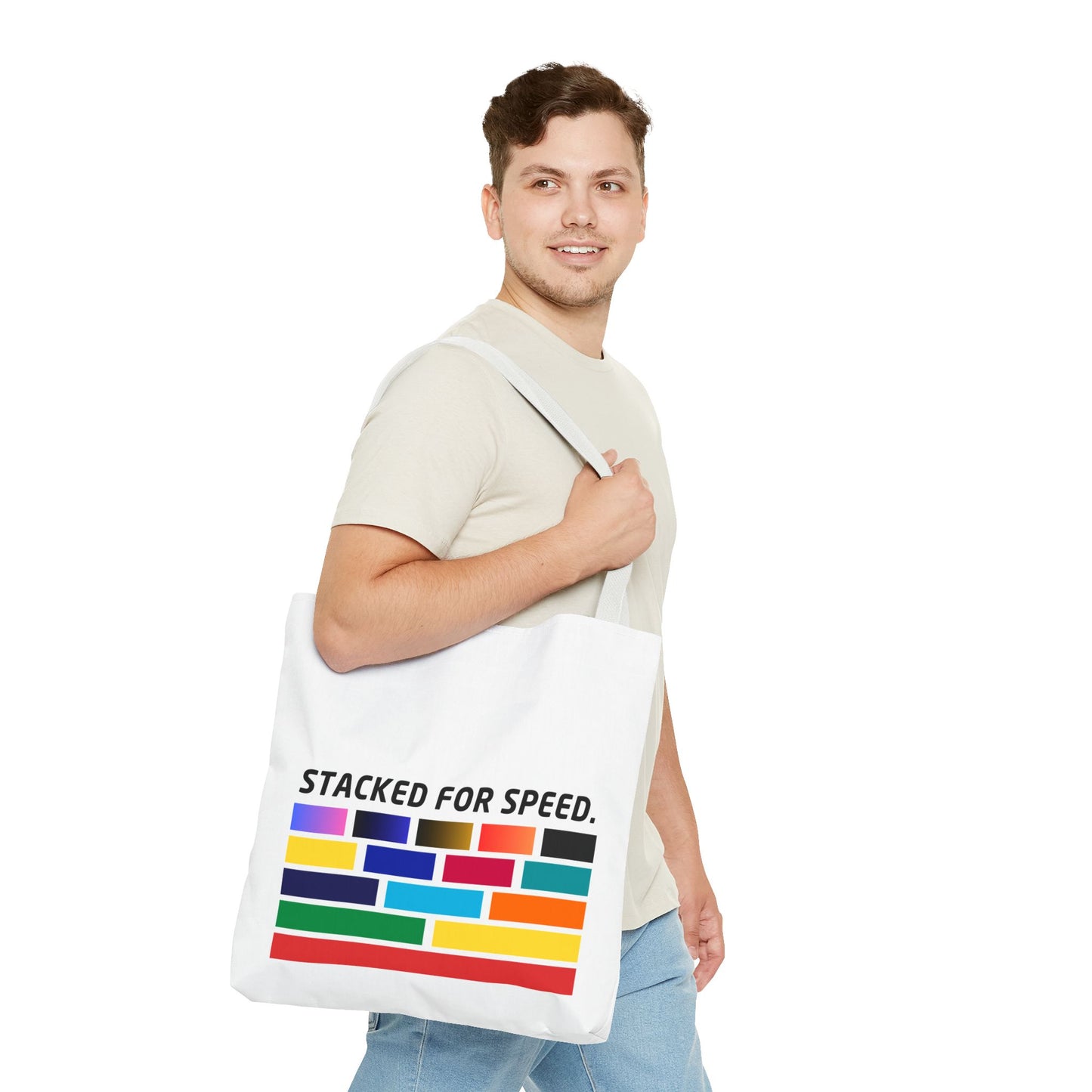 Stacked for Speed – WIP25 Racing-Inspired Tote Bag
