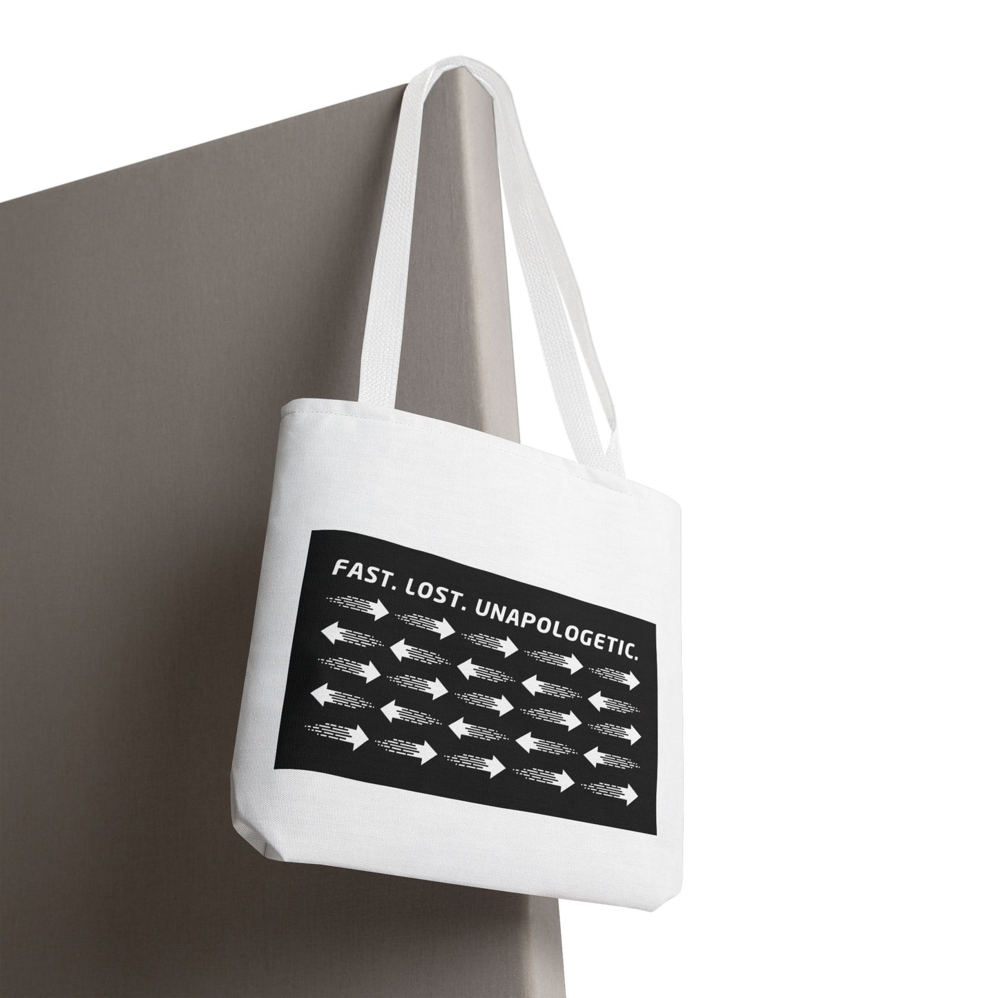 Fast. Lost. Unapologetic. – WIP25 Arrow Chaos Tote Bag