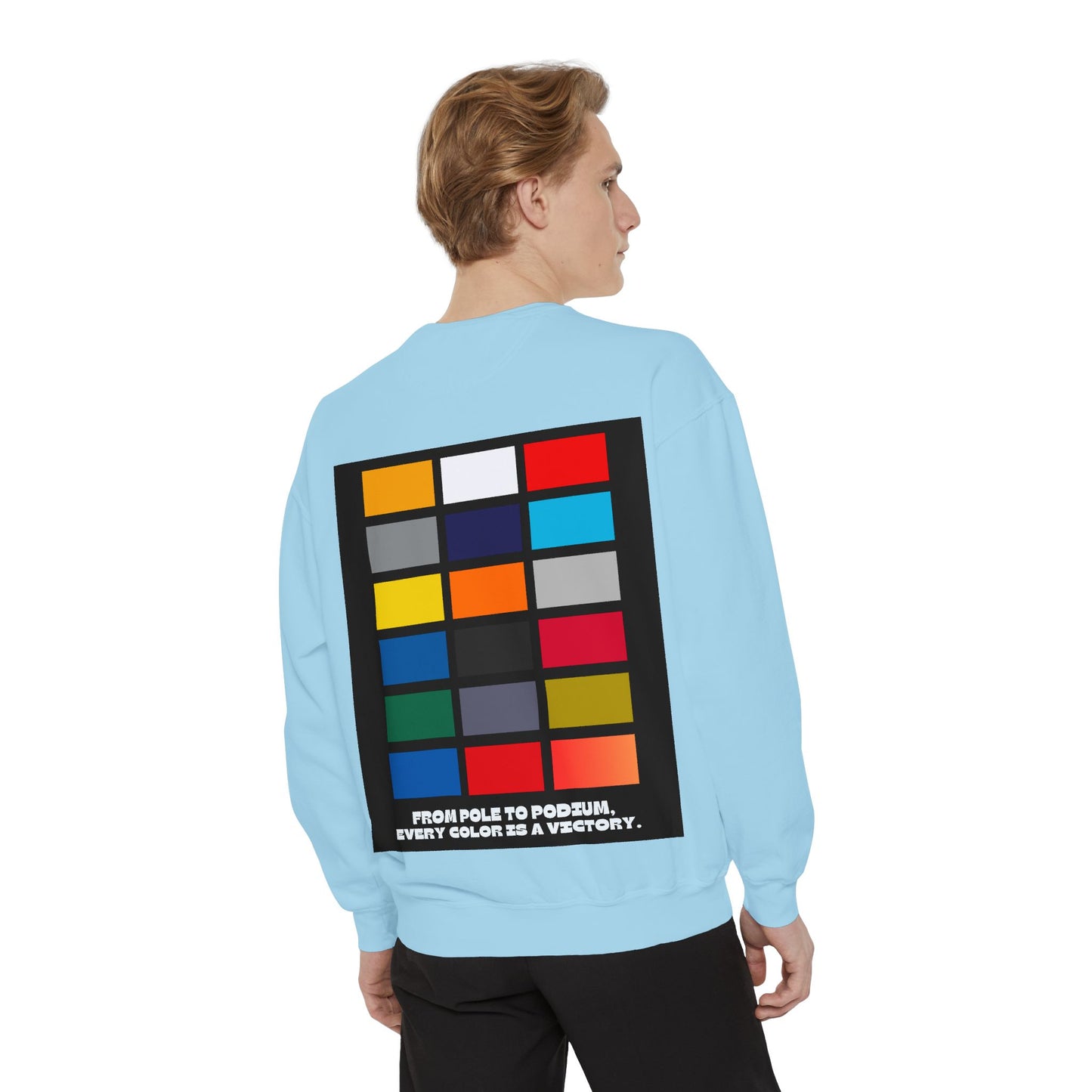 “From Pole to Podium” Sweatshirt | F1 Racing Team Colors & Victory-Inspired Apparel