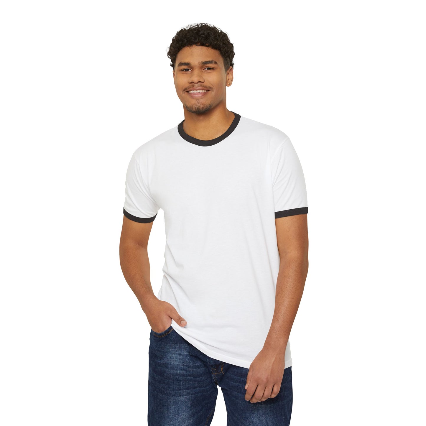 Retro 'Full Throttle' Unisex Cotton Ringer T-Shirt for Bold Statement