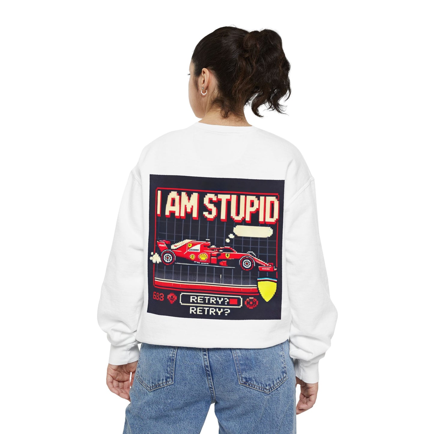 “I Am Stupid” – Charles Leclerc Racing Quote Sweatshirt | F1 Meme Apparel