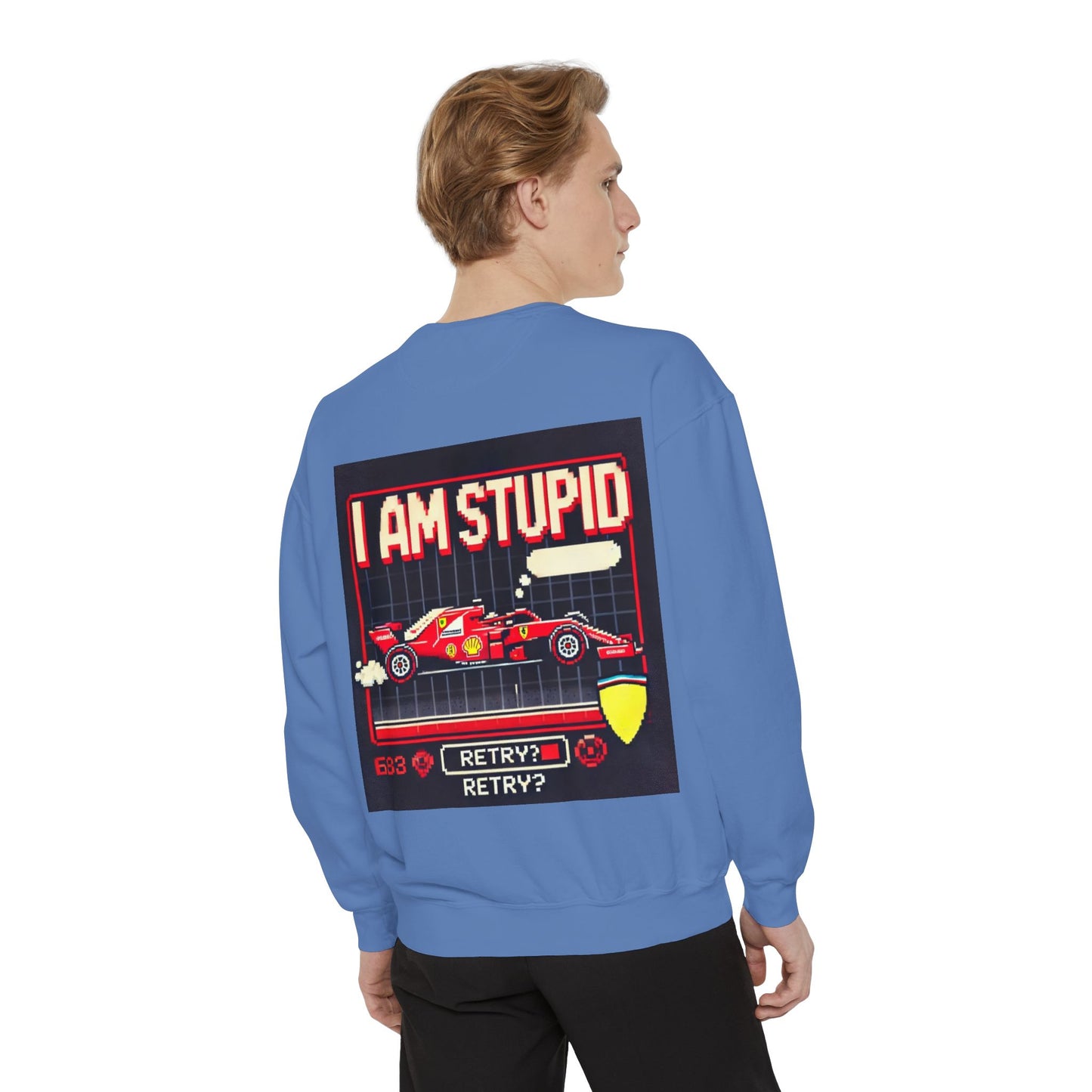 “I Am Stupid” – Charles Leclerc Racing Quote Sweatshirt | F1 Meme Apparel
