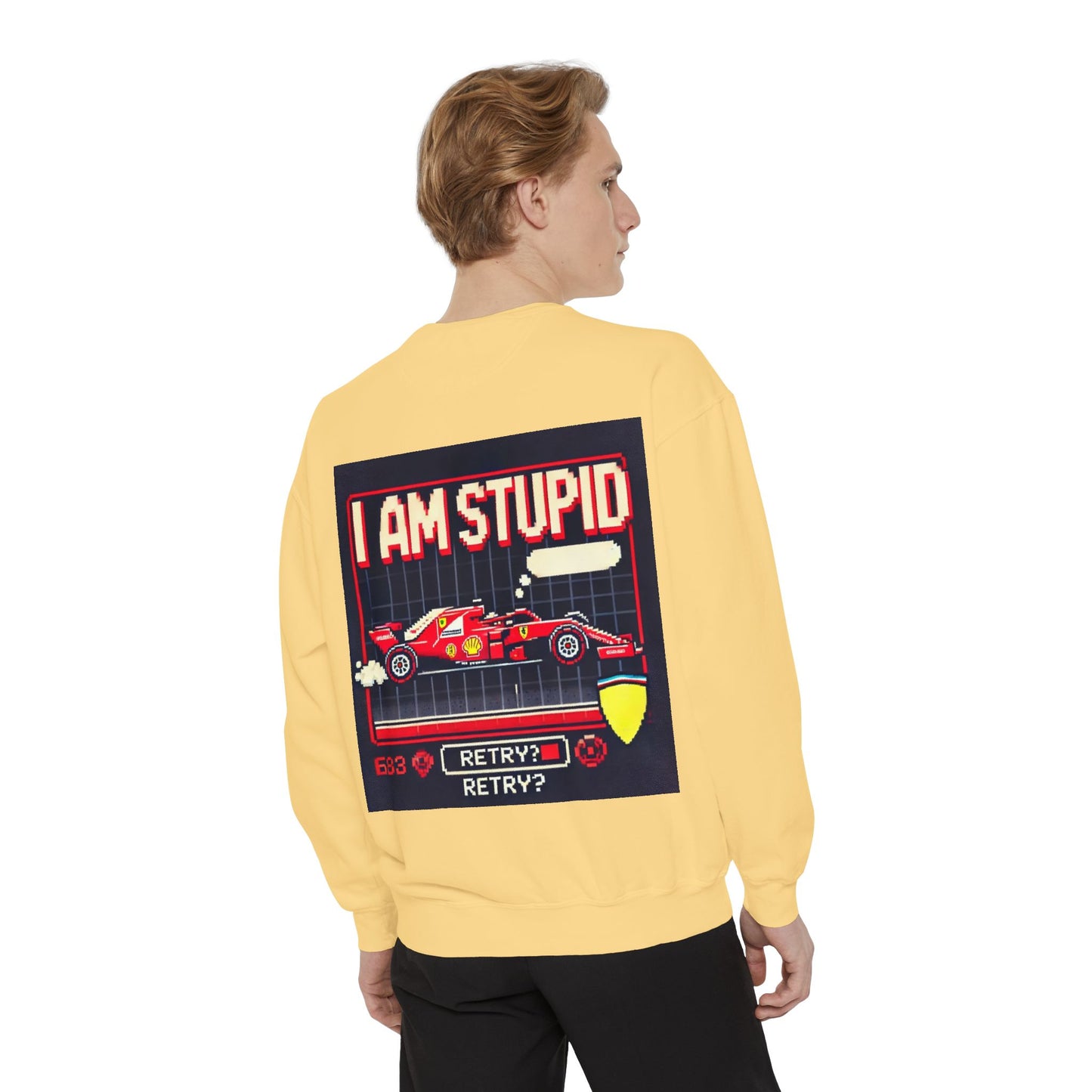 “I Am Stupid” – Charles Leclerc Racing Quote Sweatshirt | F1 Meme Apparel