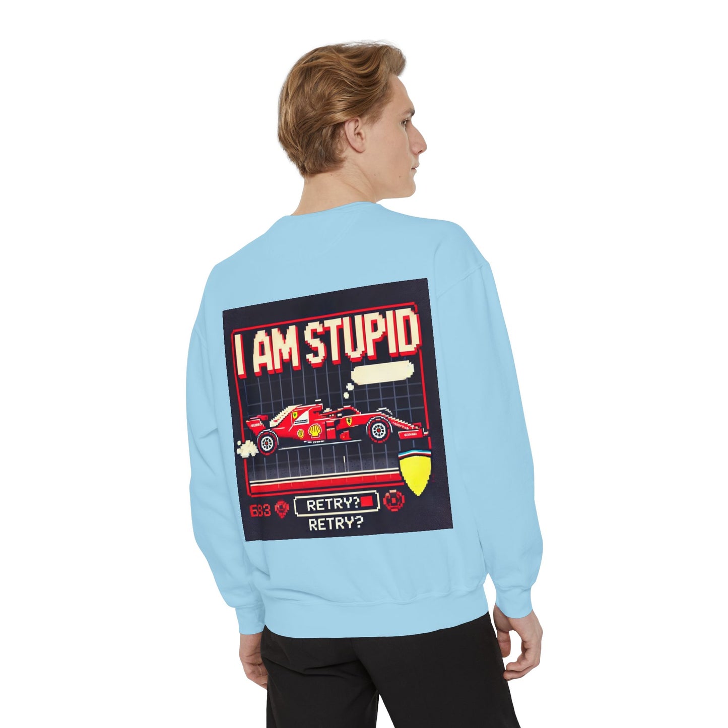 “I Am Stupid” – Charles Leclerc Racing Quote Sweatshirt | F1 Meme Apparel