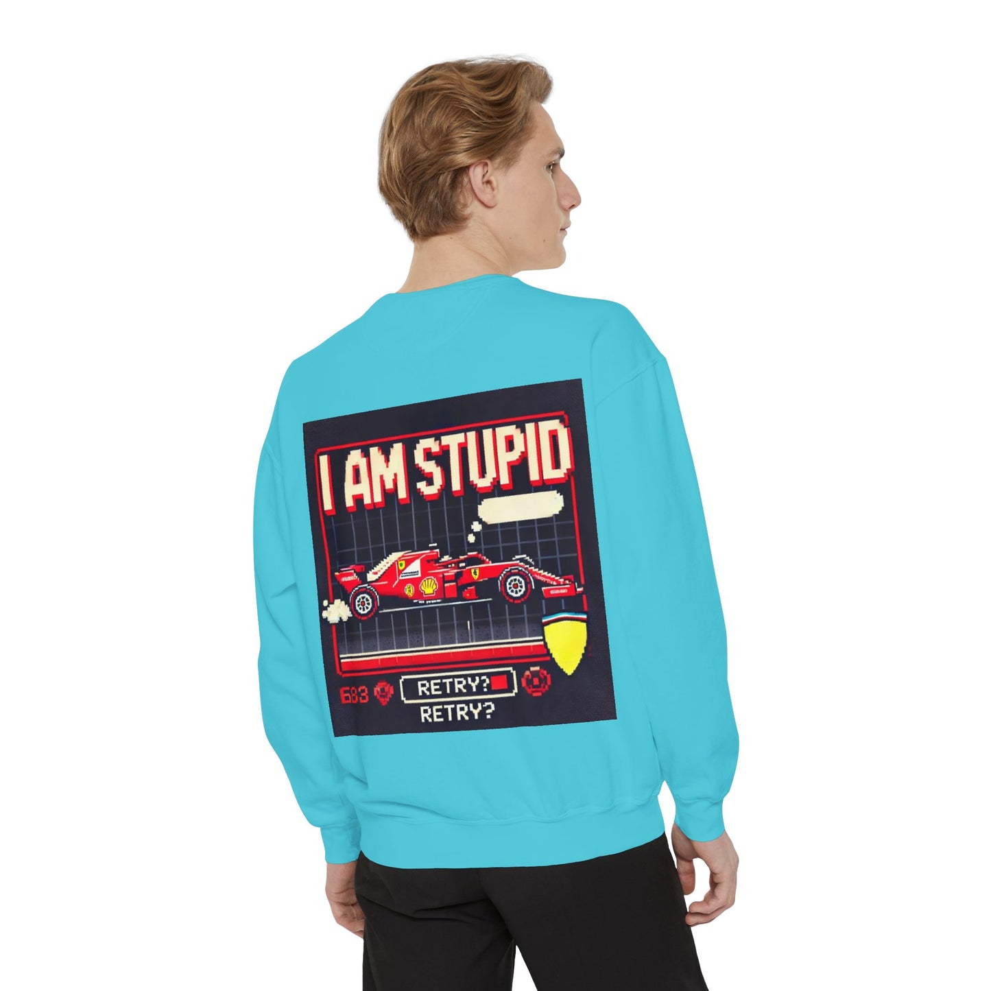 “I Am Stupid” – Charles Leclerc Racing Quote Sweatshirt | F1 Meme Apparel