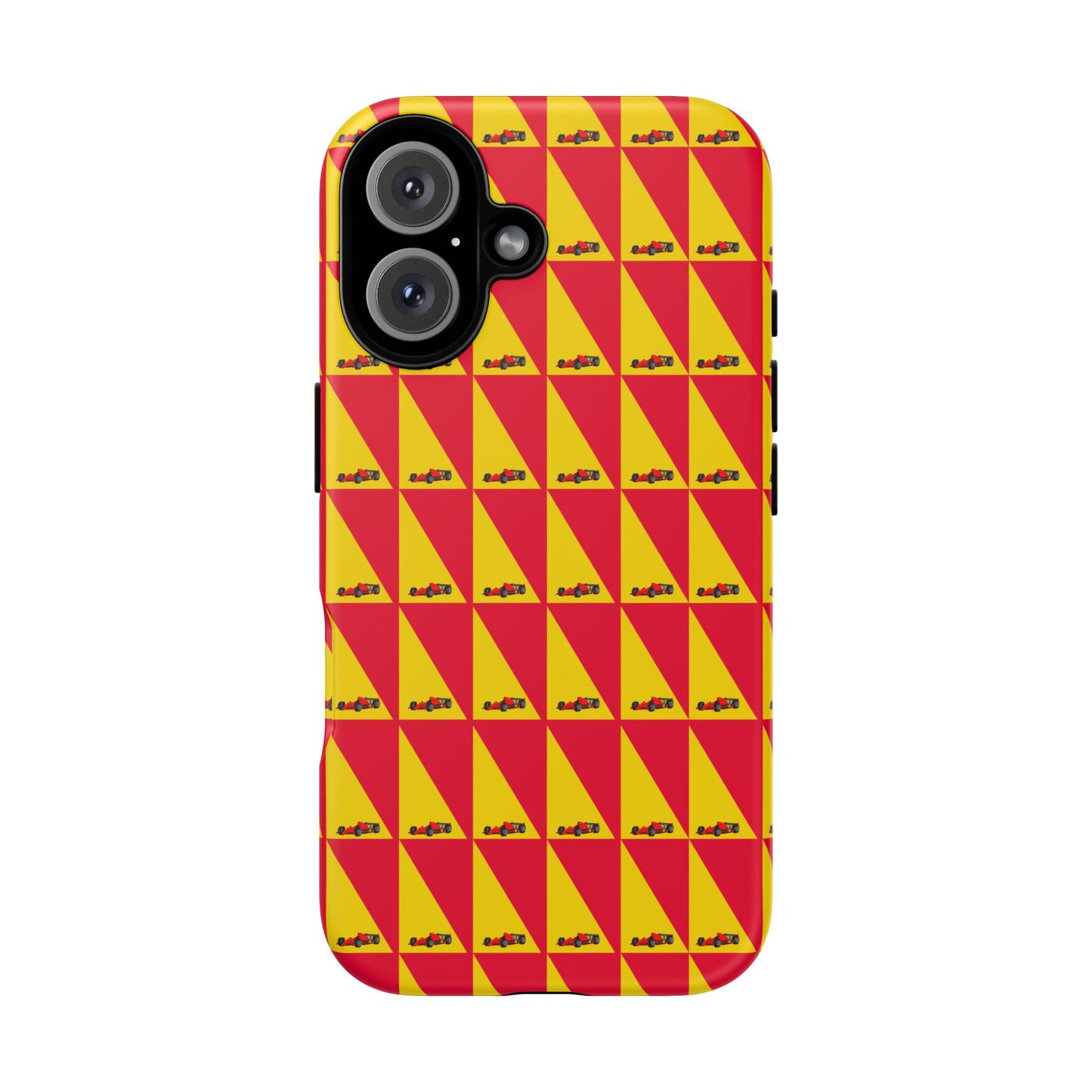WIP25 iPhone Case – Triangular Grid Car Pattern | Sleek Racing-Inspired Tough Cases Design