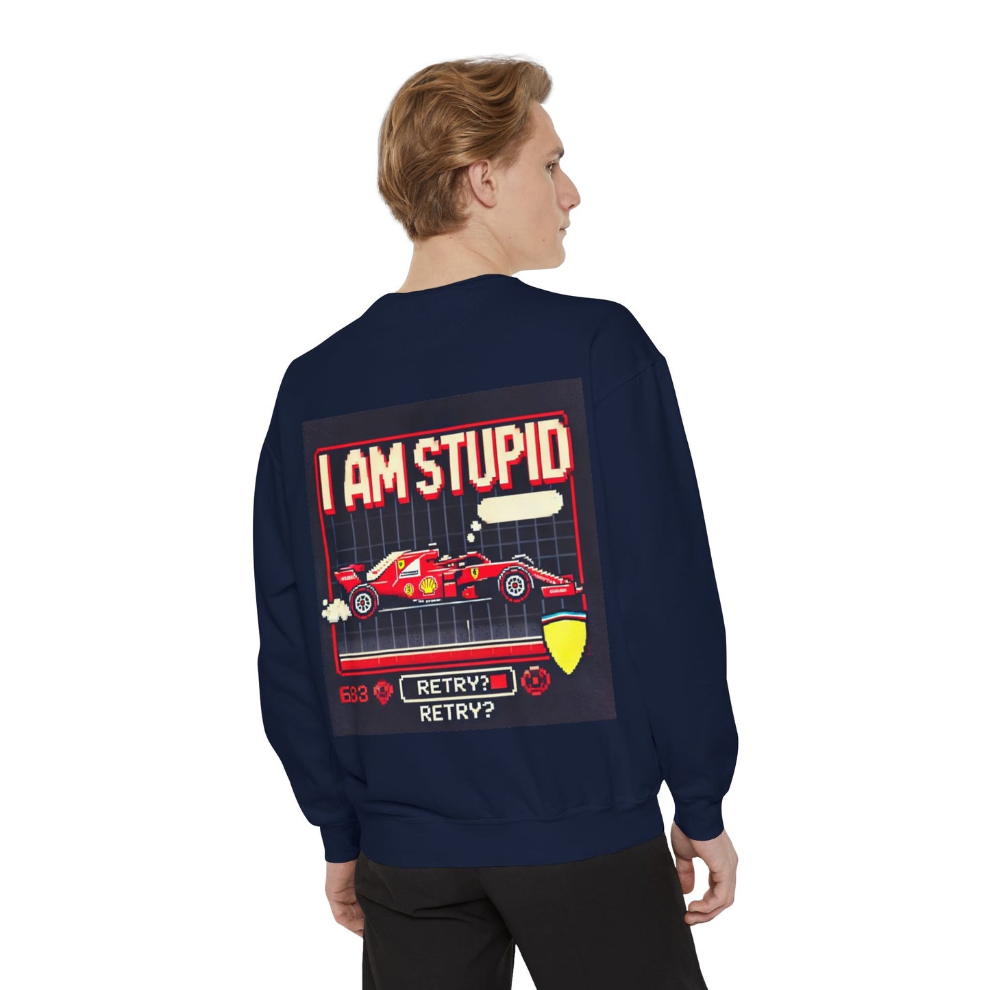 “I Am Stupid” – Charles Leclerc Racing Quote Sweatshirt | F1 Meme Apparel