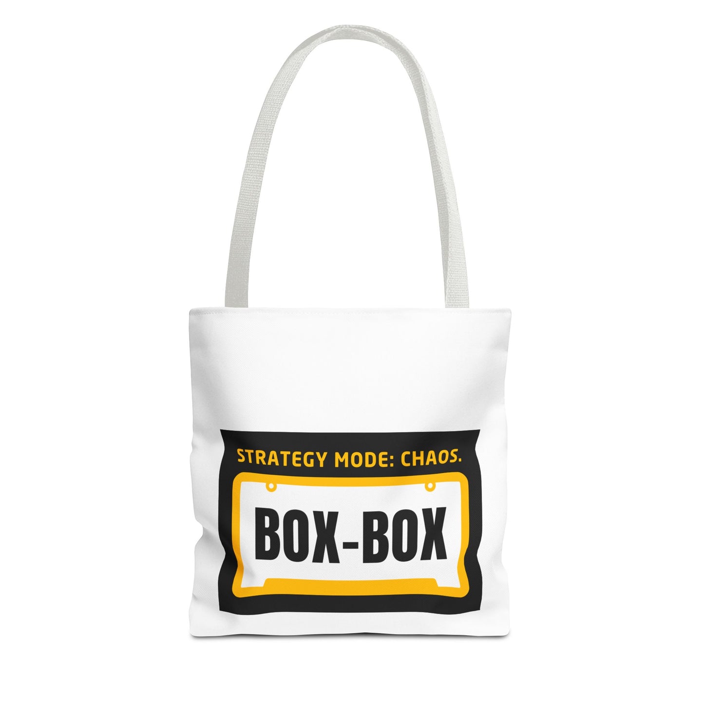 BOX BOX| Strategy Mode: Chaos – WIP25 F1-Inspired Tote Bag