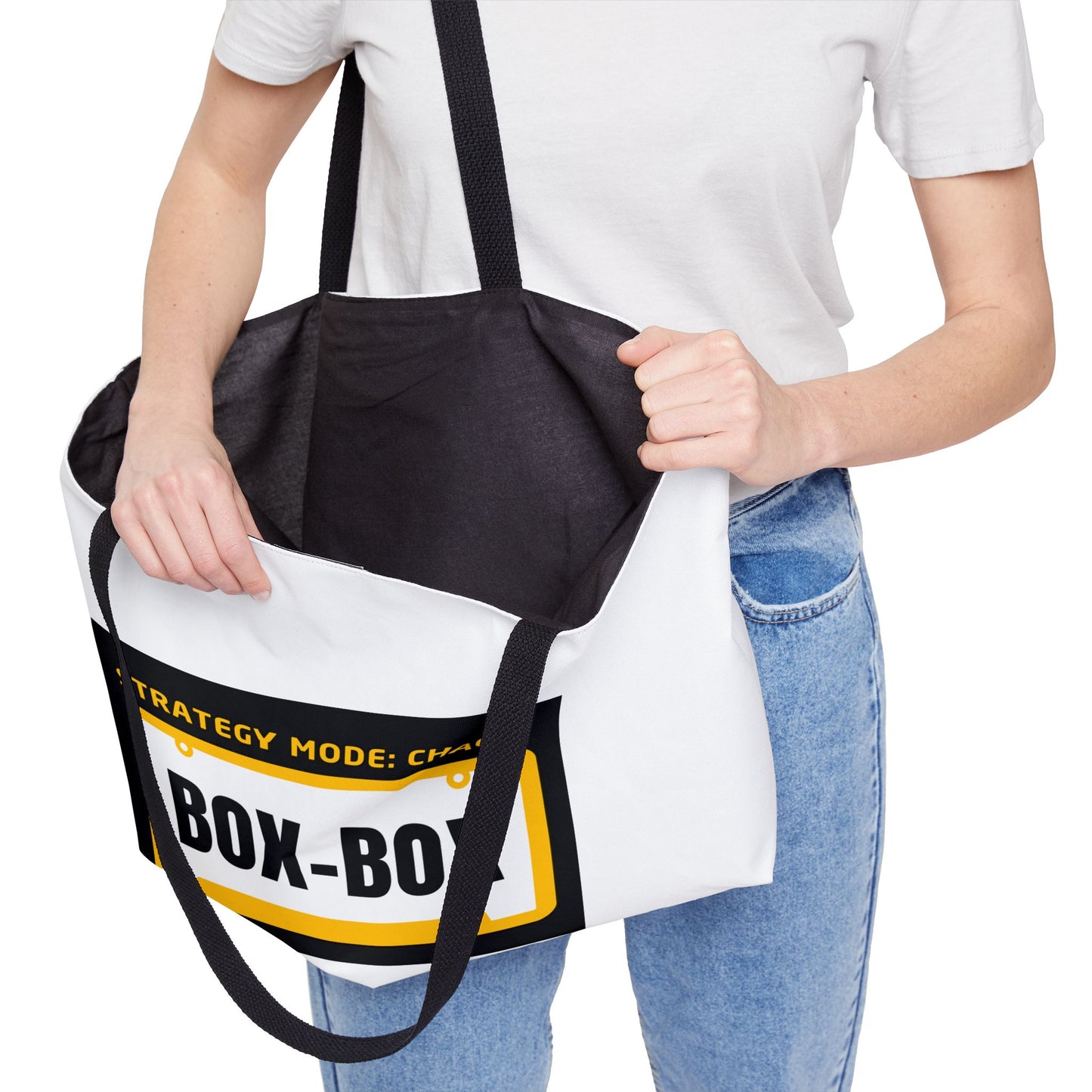 BOX BOX| Strategy Mode: Chaos – WIP25 F1-Inspired Weekender Tote Bag for Travel & Leisure