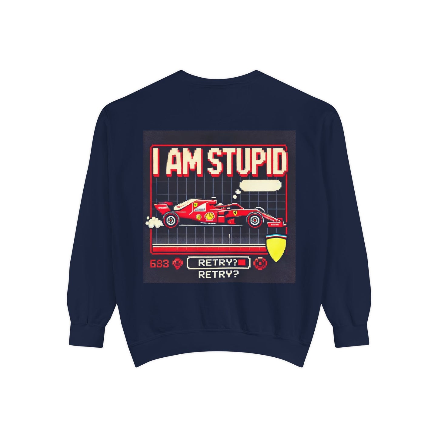 “I Am Stupid” – Charles Leclerc Racing Quote Sweatshirt | F1 Meme Apparel